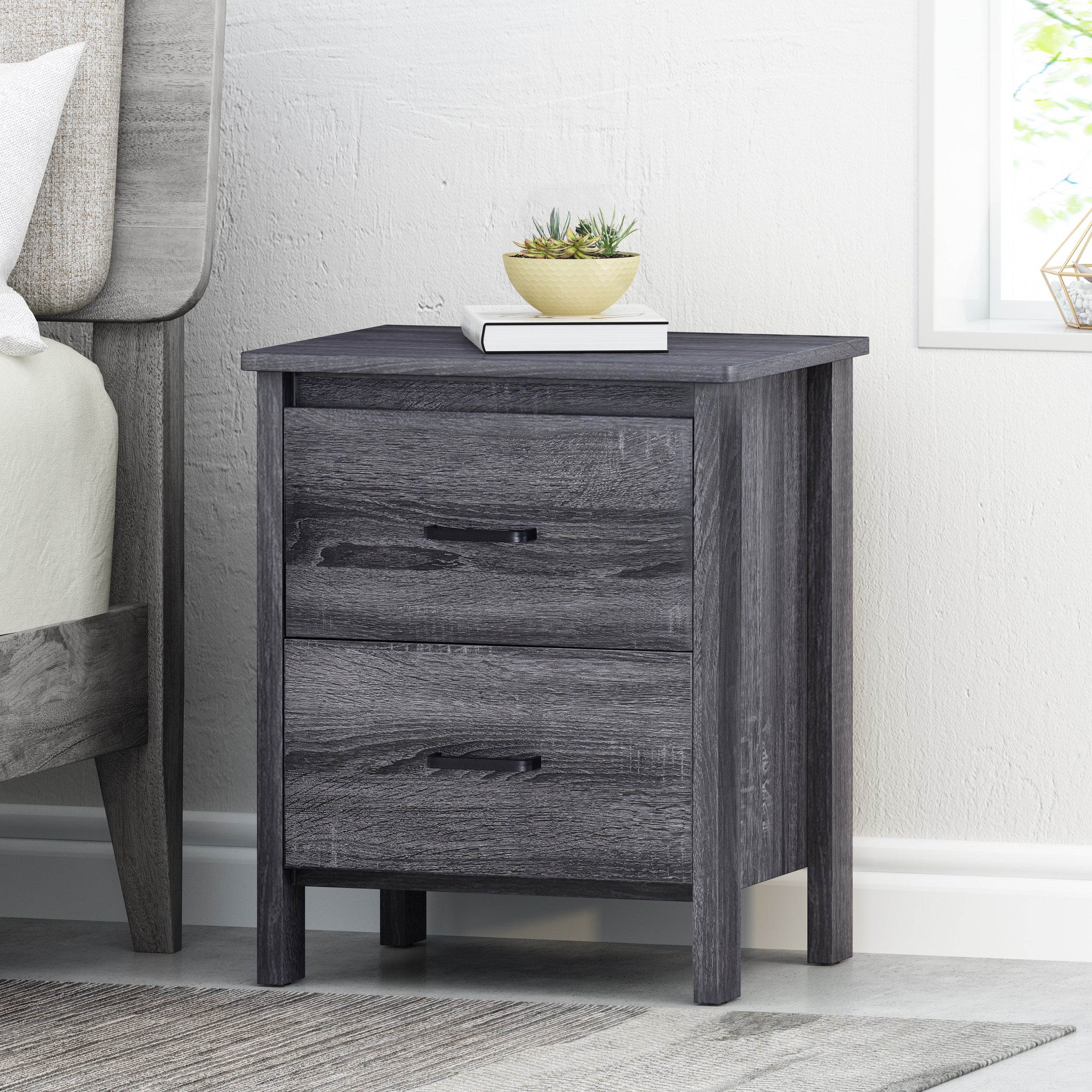 Toolless Assembly Nightstand - Abrihome