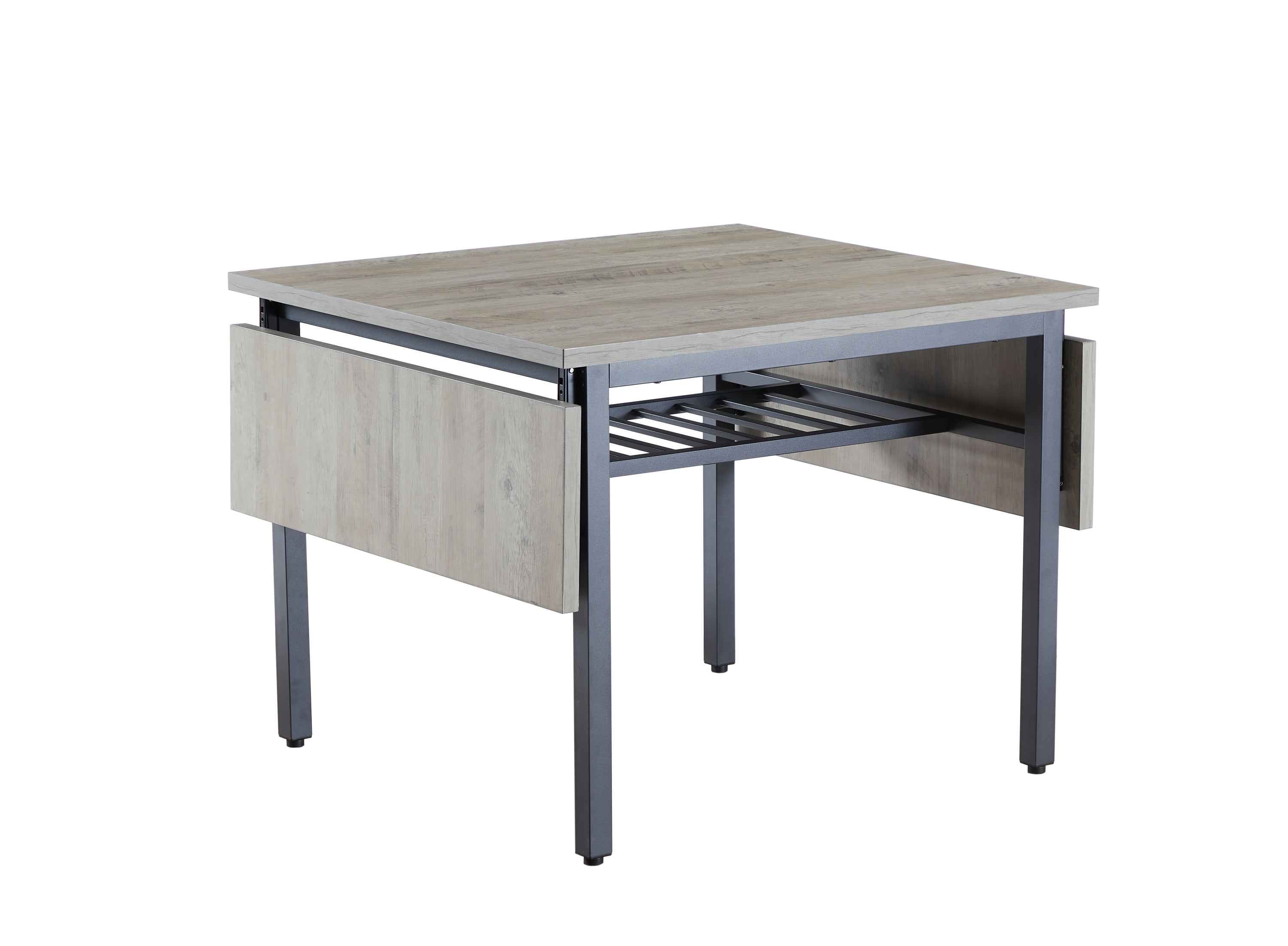 Folding Dining Table, 1.2 inches thick table top, for Dining Room, Living Room, Grey, 63.2'' L x 35.5'' W x 30.5'' H.
