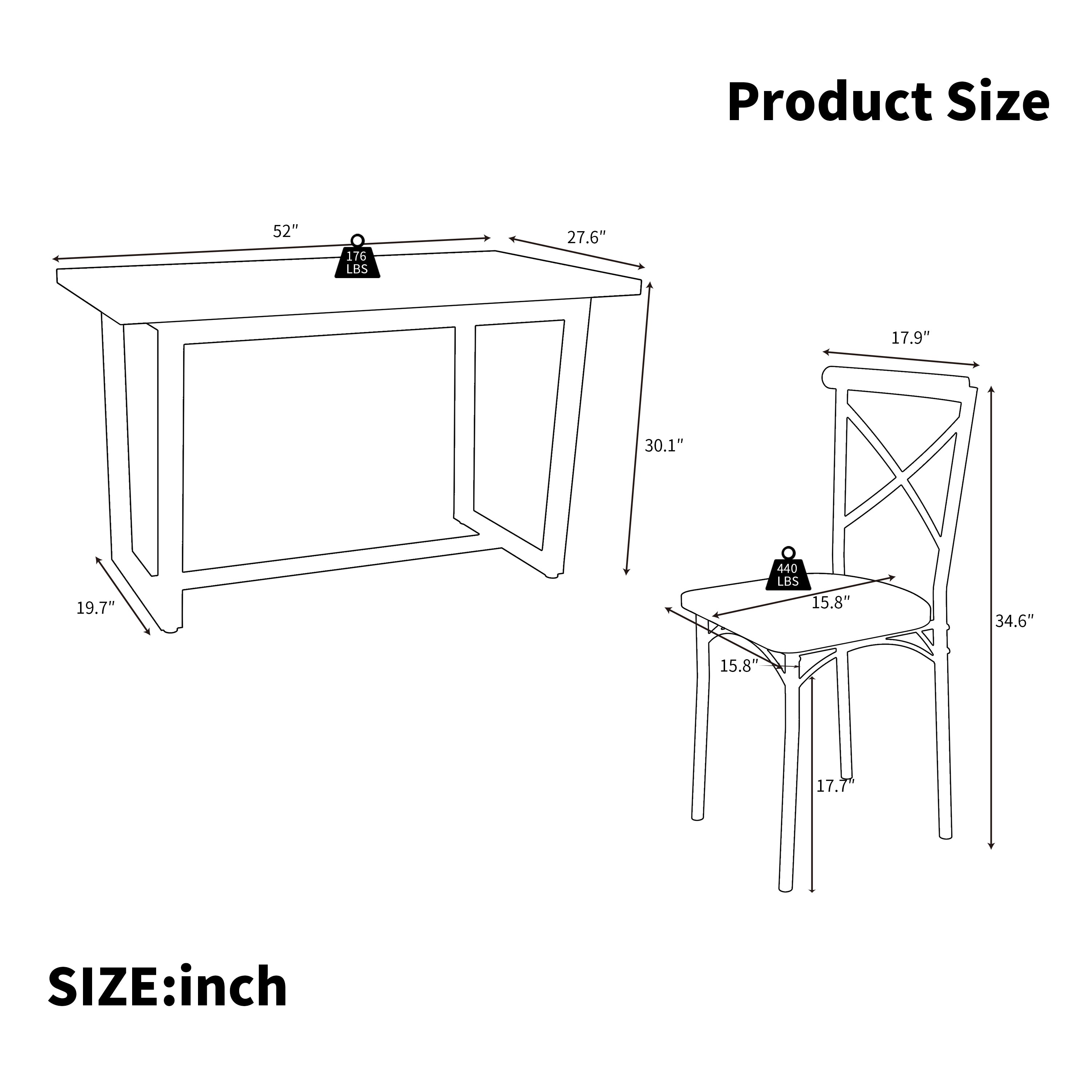 7 Pieces Dining Set 7-Piece Kitchen Table Set Perfect for Kitchen, Breakfast Nook, Living Room Occasions - Abrihome