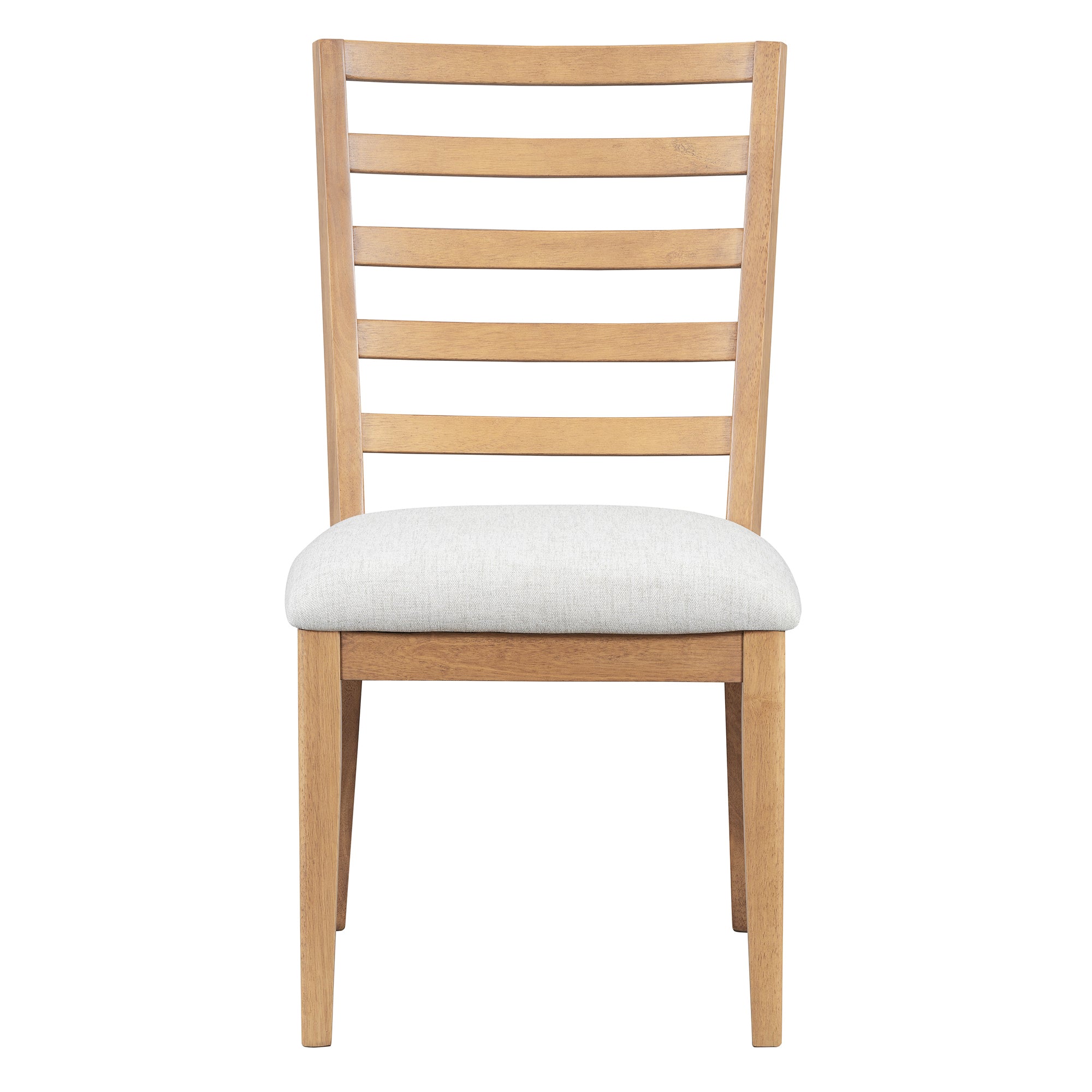 TREXM 5-Piece Retro Rustic Functional Dining Set Unique Geometric Design, 1 Extendable Table with a 16-inch Leaf and 4 Upholstered Chairs Ideal for Dining Room and Kitchen (Natural) - Abrihome