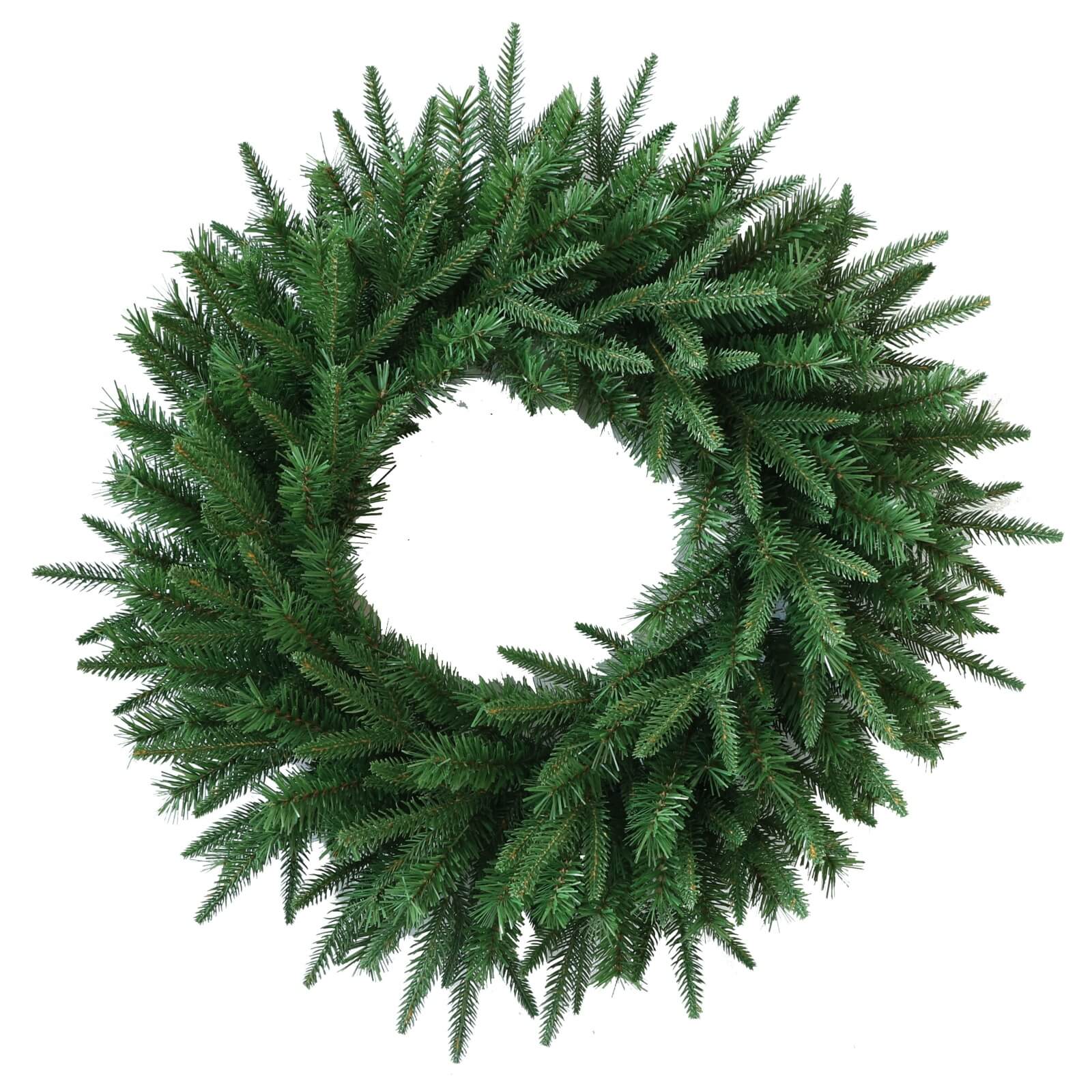 Festive Green Christmas Wreath with Optional LED Lights(PJW-2512) - Abrihome