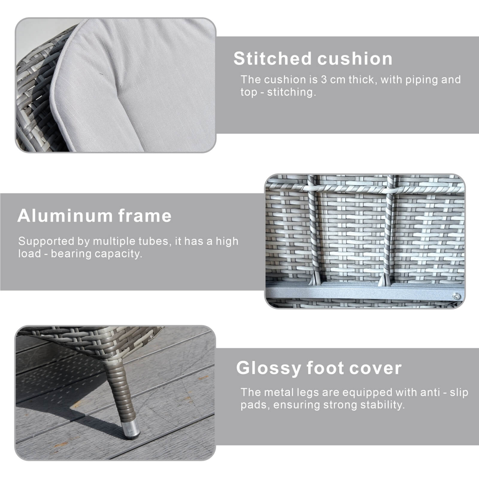 Set of 2 Outdoor Rattan Armchairs(PAC-009) - Abrihome