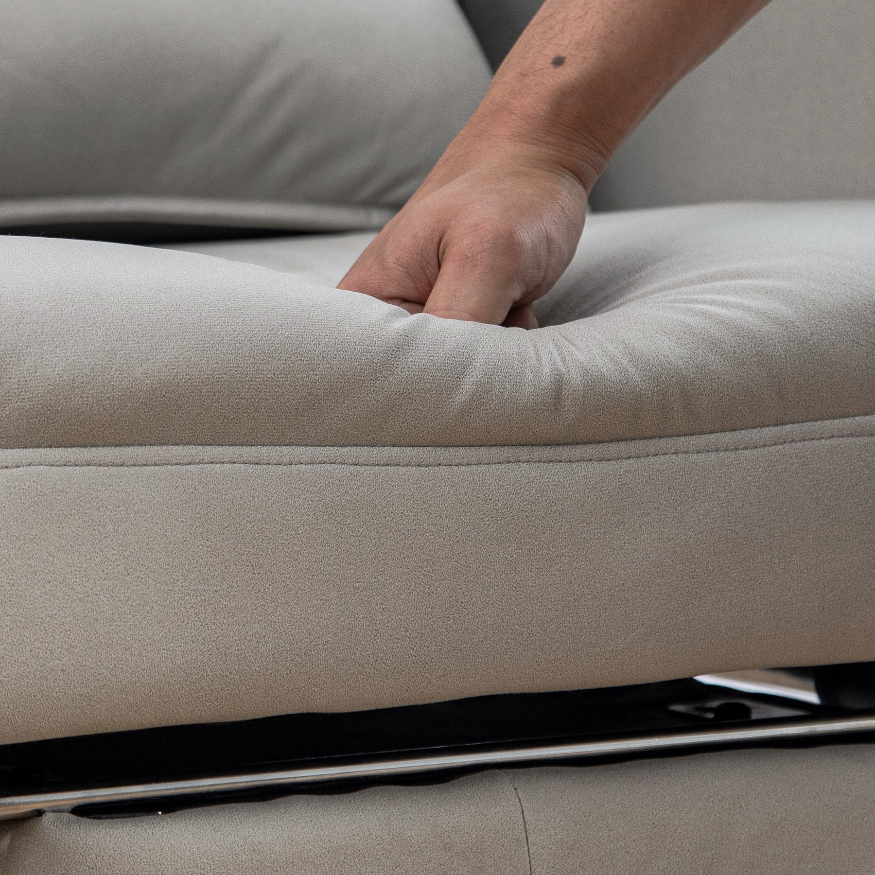 Swivel Ergonomic Office Chair, Technology Leather High Back Office Chair with Lumbar Support Headrest, Sedentary Comfortable Boss Chair, 155° Reclining Computer Chair (Color : Grey) - Abrihome