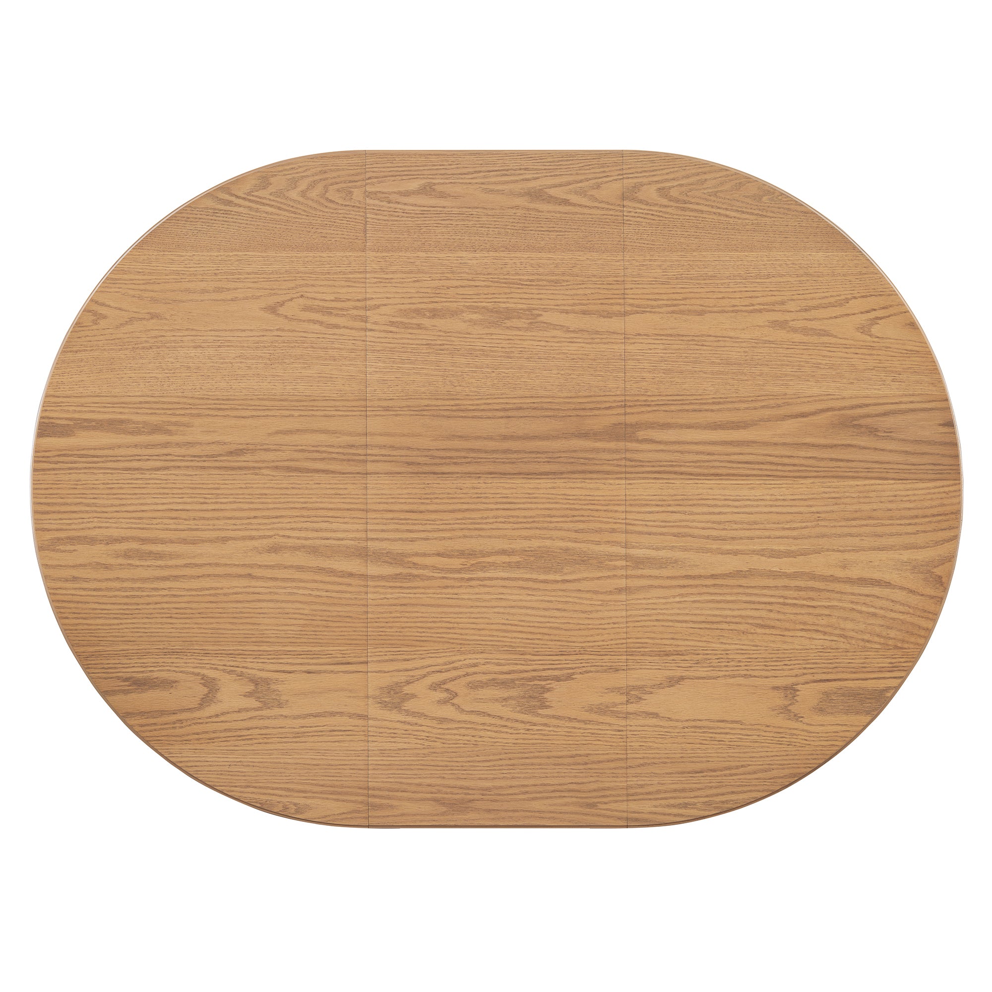 TREXM 5-Piece Retro Rustic Functional Dining Set Unique Geometric Design, 1 Extendable Table with a 16-inch Leaf and 4 Upholstered Chairs Ideal for Dining Room and Kitchen (Natural) - Abrihome