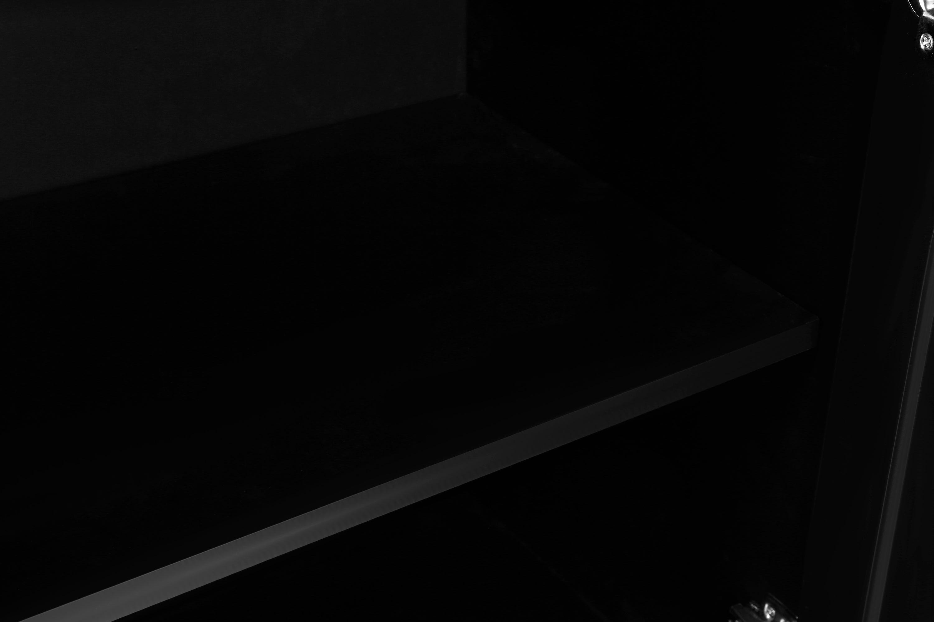 60 inches Modern Farmhouse Accent Cabinet with 4 Doors and Adjustable Shelf Wood Sideboard Buffet Cabinet Console Table Credenza Buffet Table for Kitchen Dining Room Entryway Hallway(Antique Black) - Abrihome