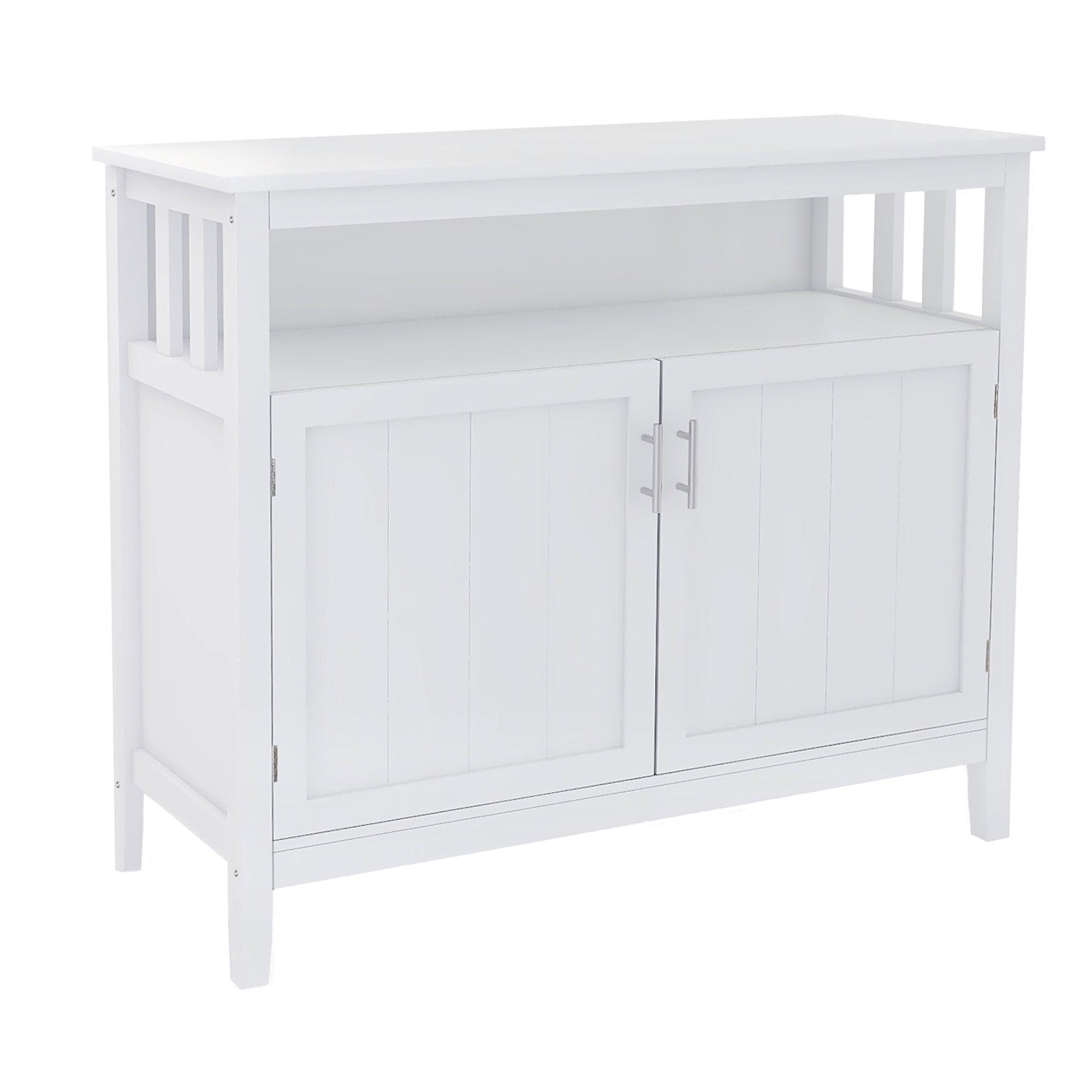 Kitchen storage sideboard and buffet server cabinet-White - Abrihome