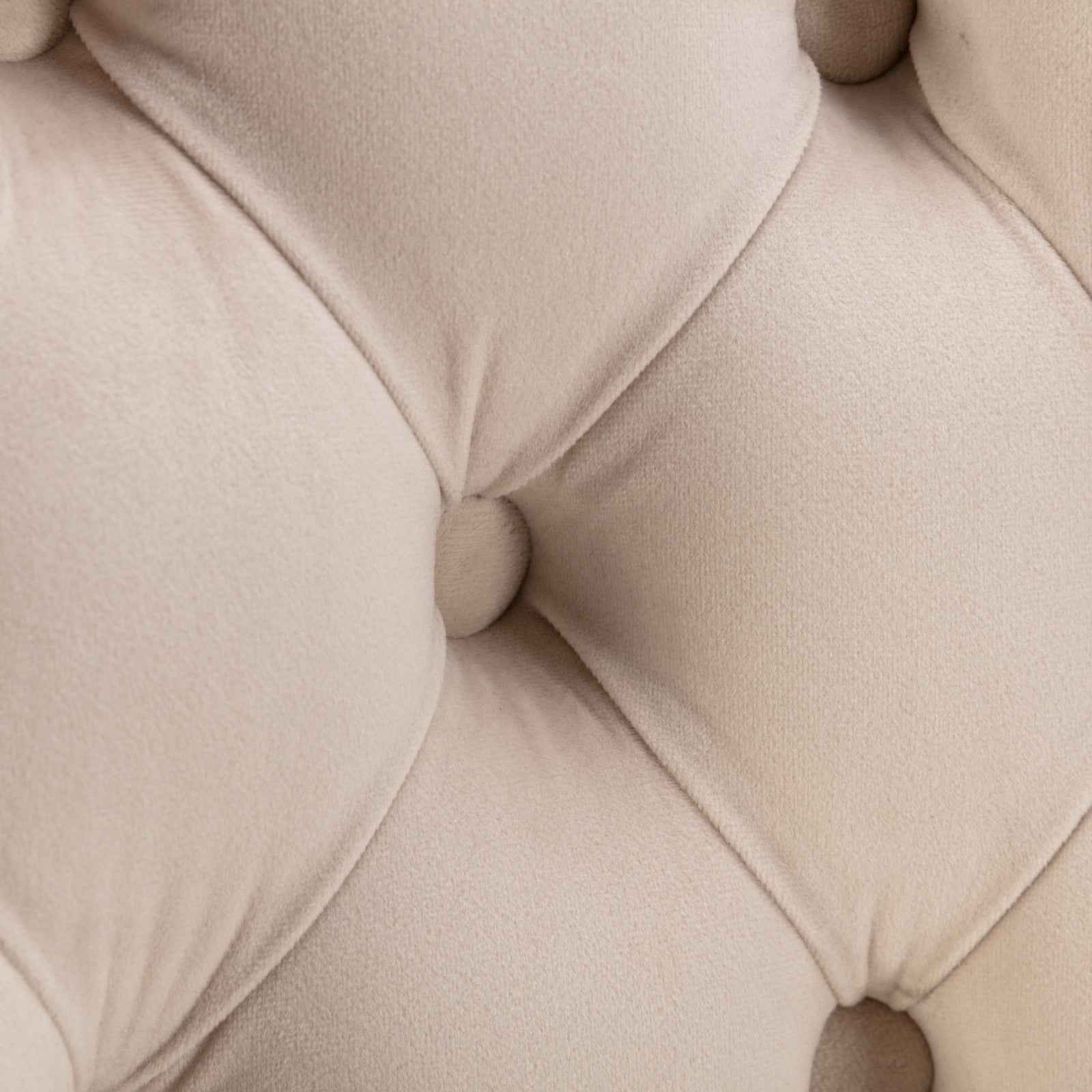 Swivel Velvet Barstools Adjusatble Seat Height from 25-33 Inch, Modern Upholstered Chrome base Bar Stools with Backs Comfortable Tufted for Home Pub and Kitchen Island, Beige,Set of 2