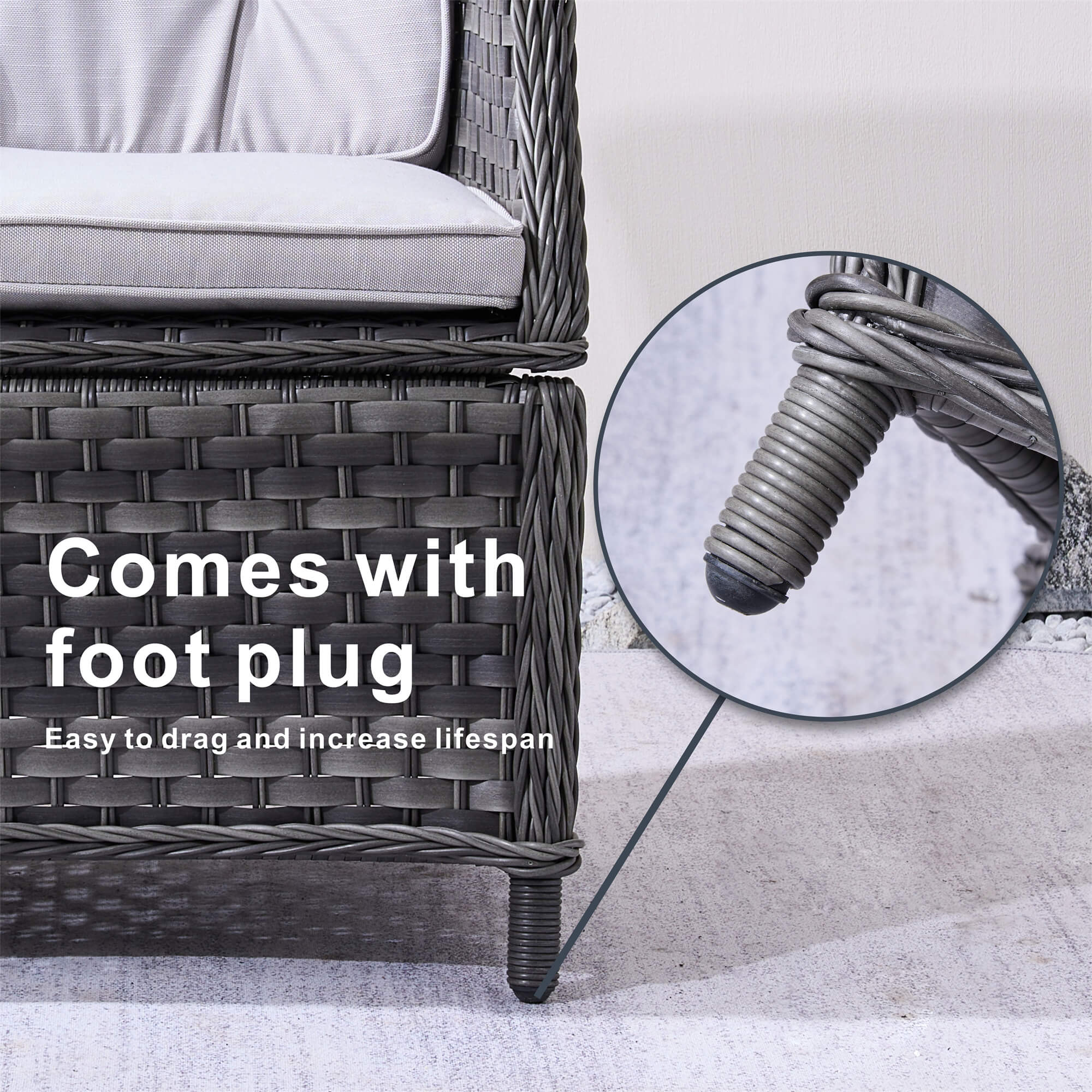 7-Piece Outdoor Dining Set with Oval Table(PAD-1713+010) - Abrihome