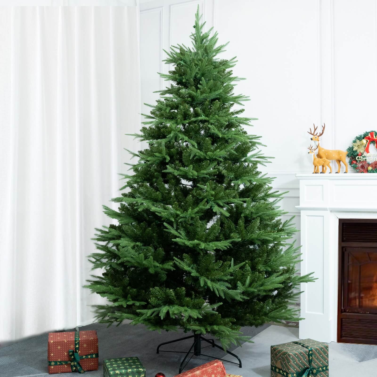 7FT Artificial Christmas Tree with Realistic PE PVC(PJT-2504-7FT) - Abrihome