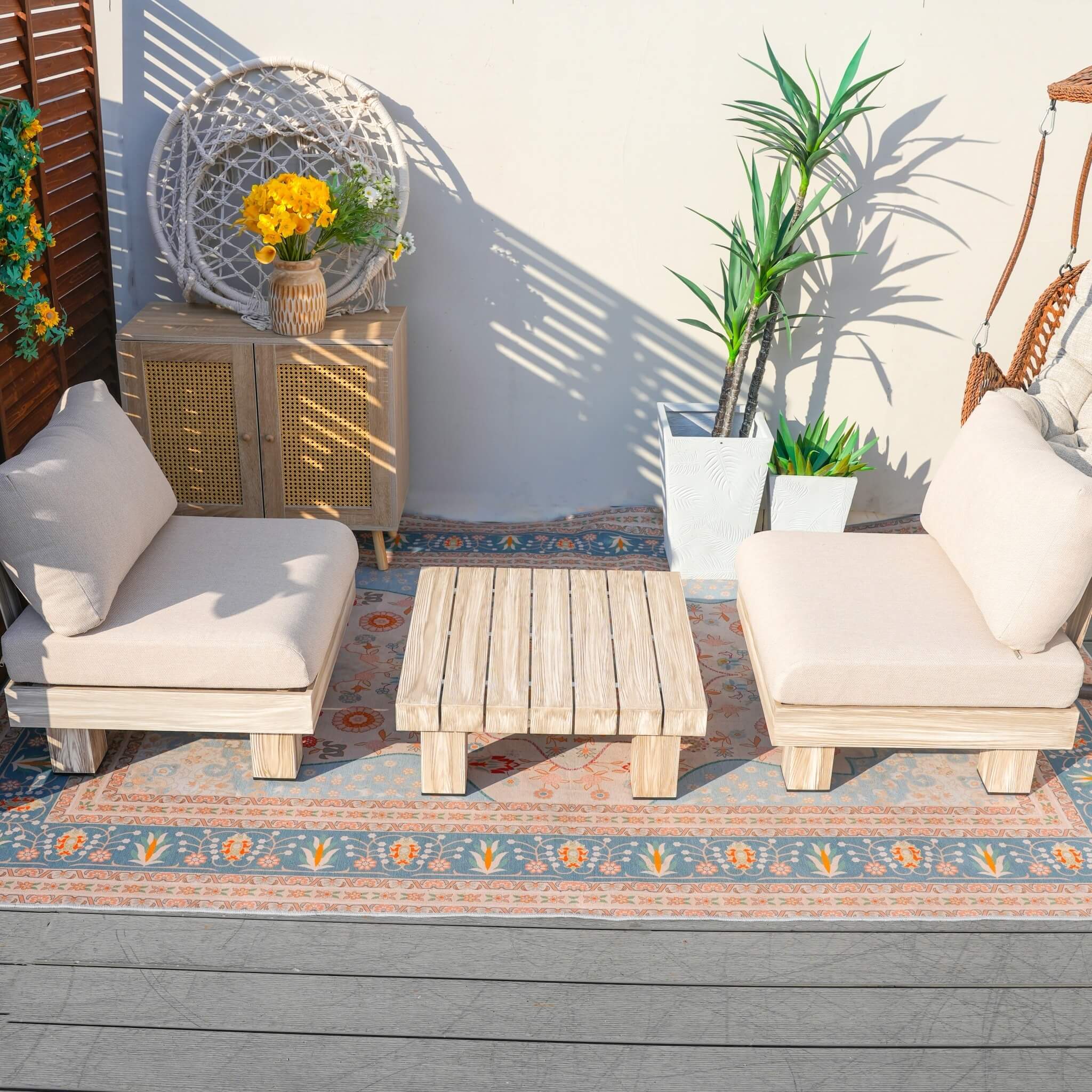 Armless Bistro Set (PAS-2510-Bis-Armless-SET) - Abrihome