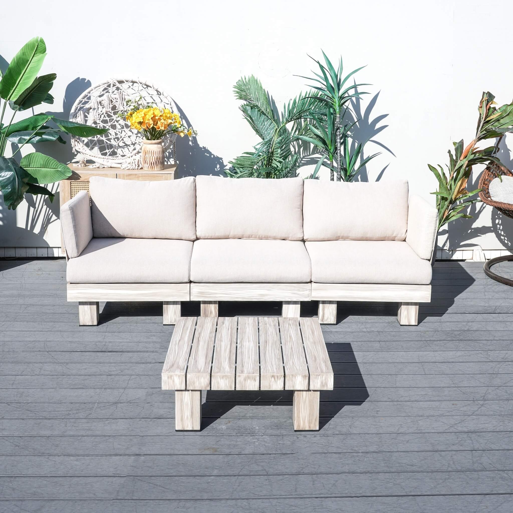 3-Seat Outdoor Patio Sofa Set (PAS-2510-3S-SET) - Abrihome