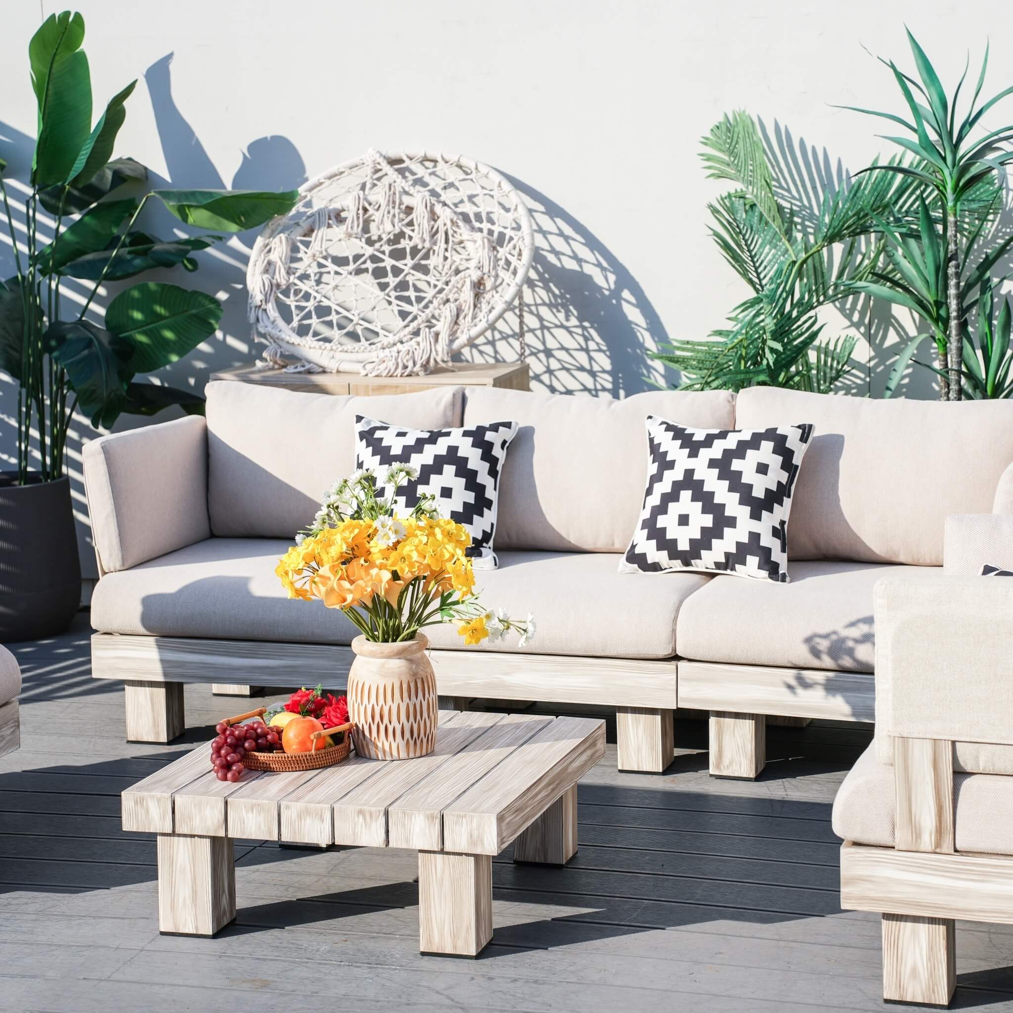 5-Seat Outdoor Patio Sofa Set (PAS-2510-5S-SET) - Abrihome