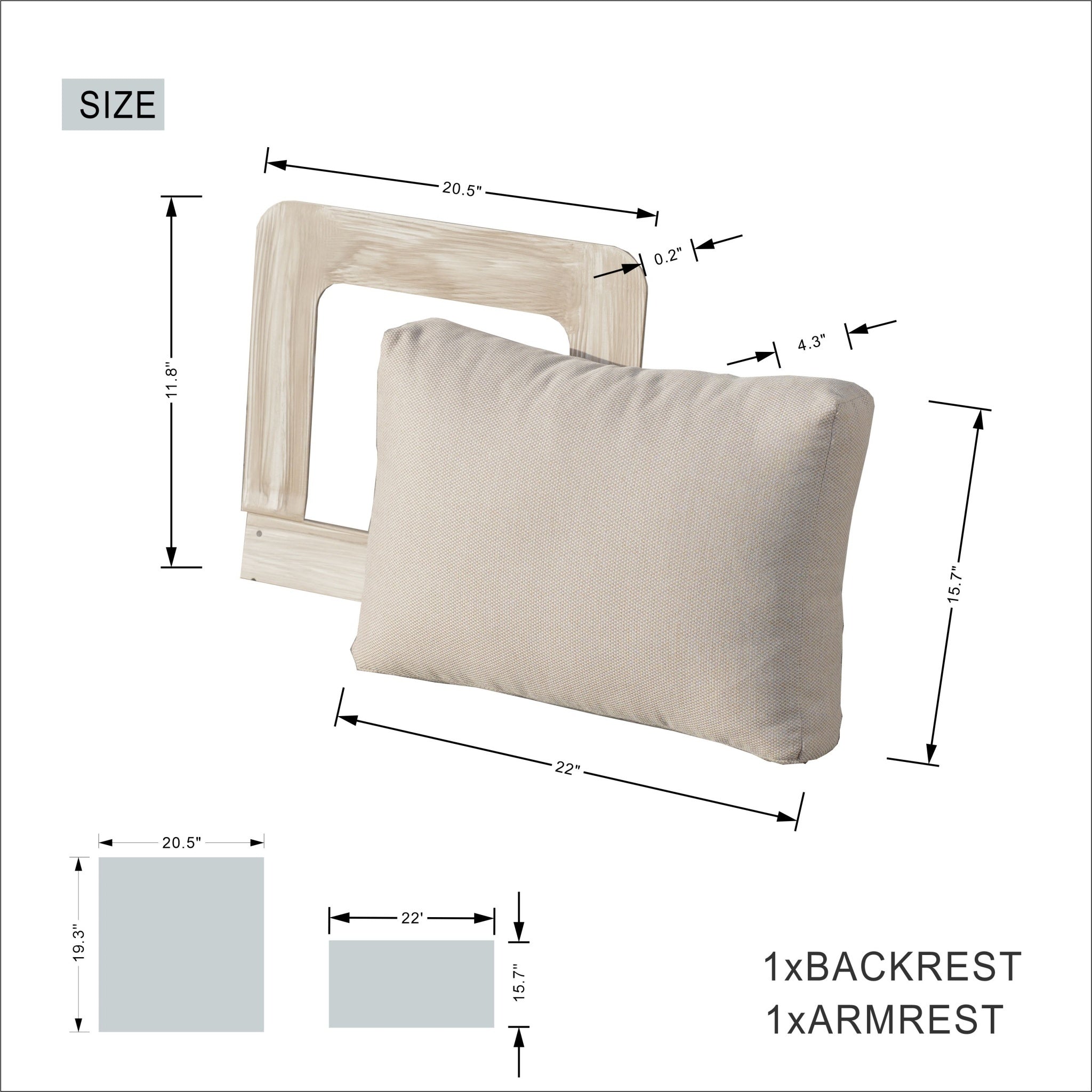 Outdoor Sofa Set Accessories (PAS-2510-Accessories) - Abrihome