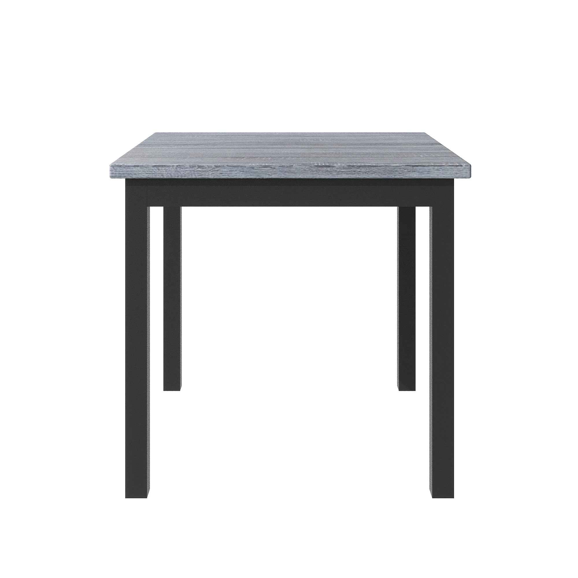 TOPMAX 5-Piece Counter Height Dining Set Wood Square Dining Room Table and Chairs Stools w/Footrest & 4 Upholstered high-back Chairs,Black