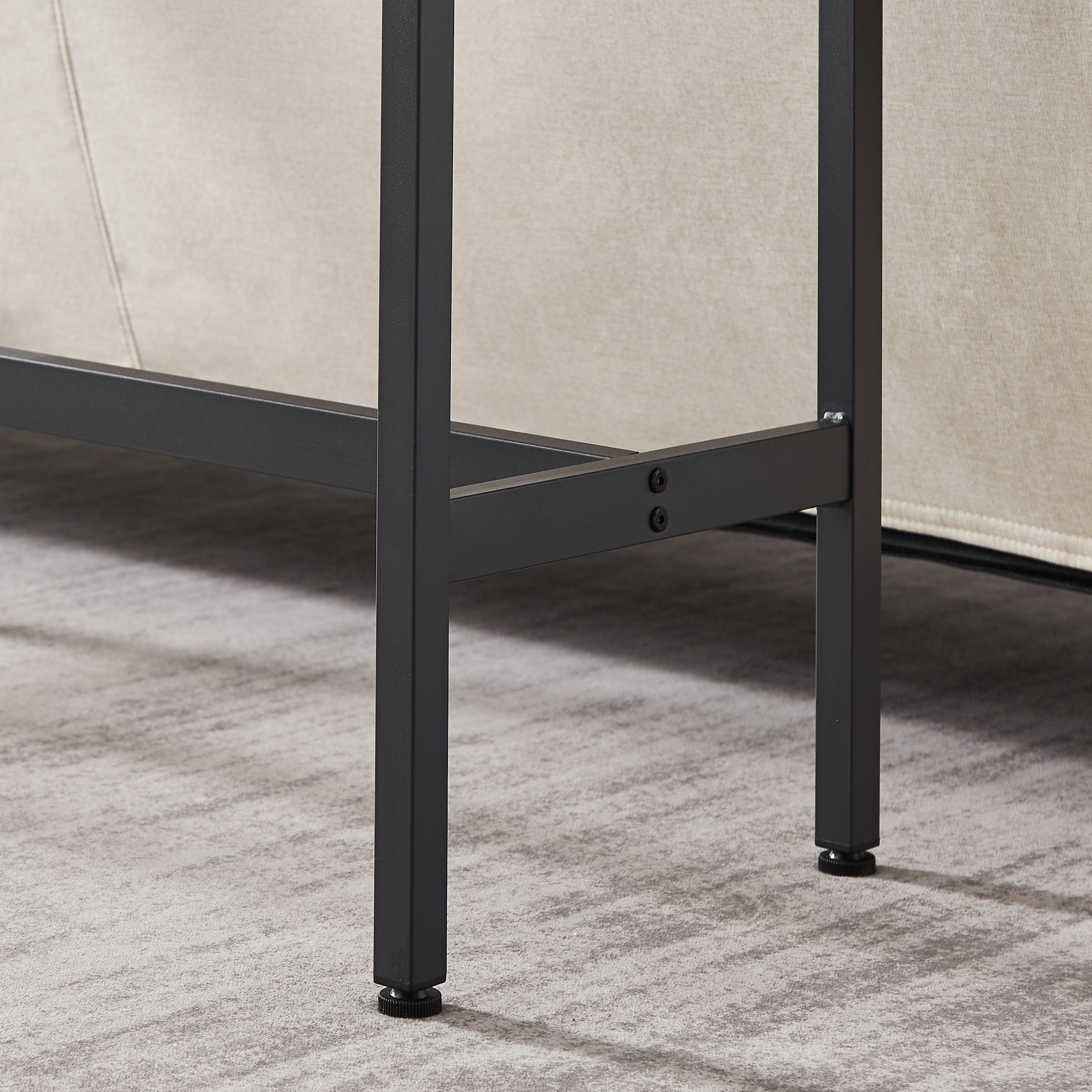 Bar Table Set with 2 Bar stools PU Soft seat with backrest, Rustic Brown, 43.31'' L x 15.75'' W x 35.43'' H. - Abrihome