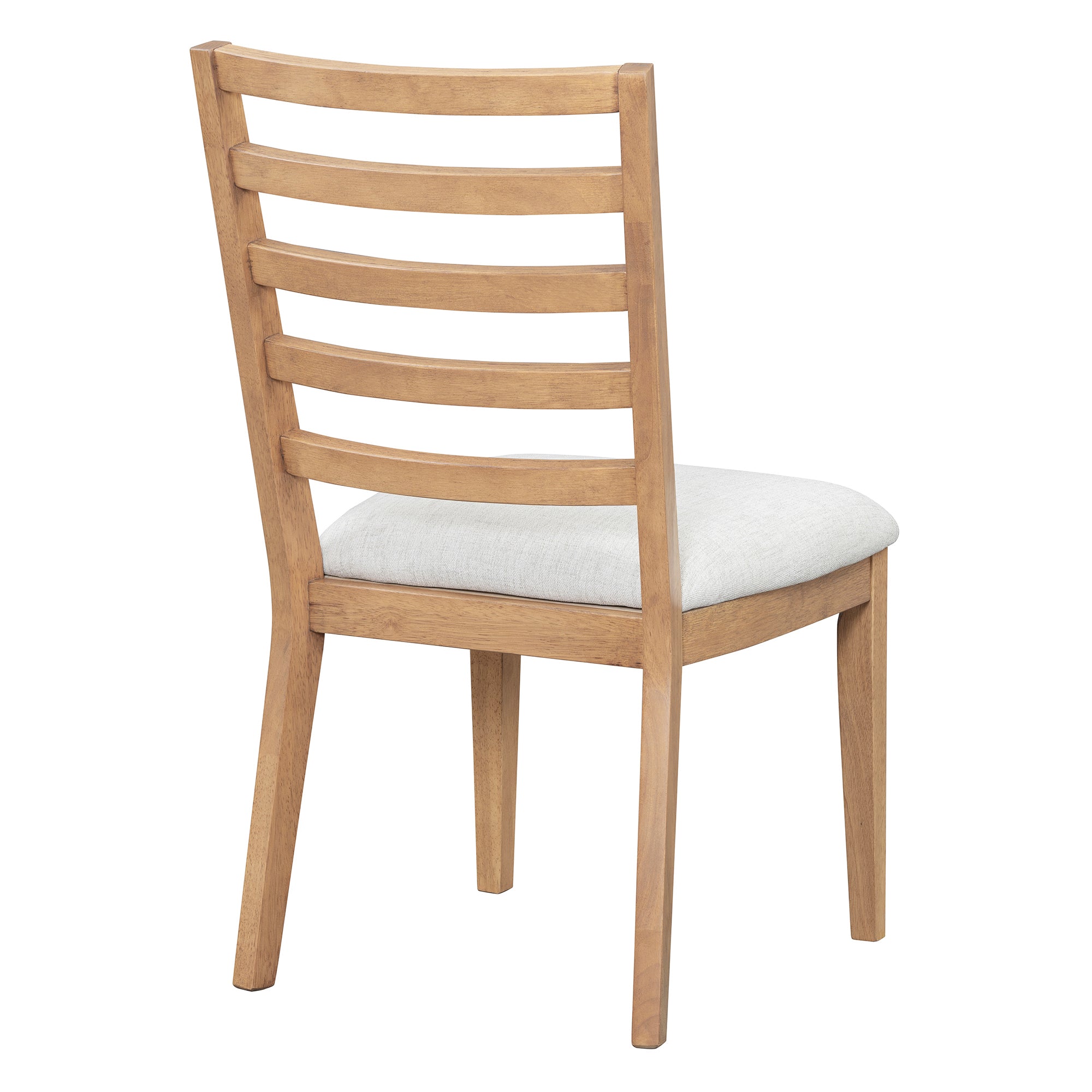 TREXM 5-Piece Retro Rustic Functional Dining Set Unique Geometric Design, 1 Extendable Table with a 16-inch Leaf and 4 Upholstered Chairs Ideal for Dining Room and Kitchen (Natural) - Abrihome