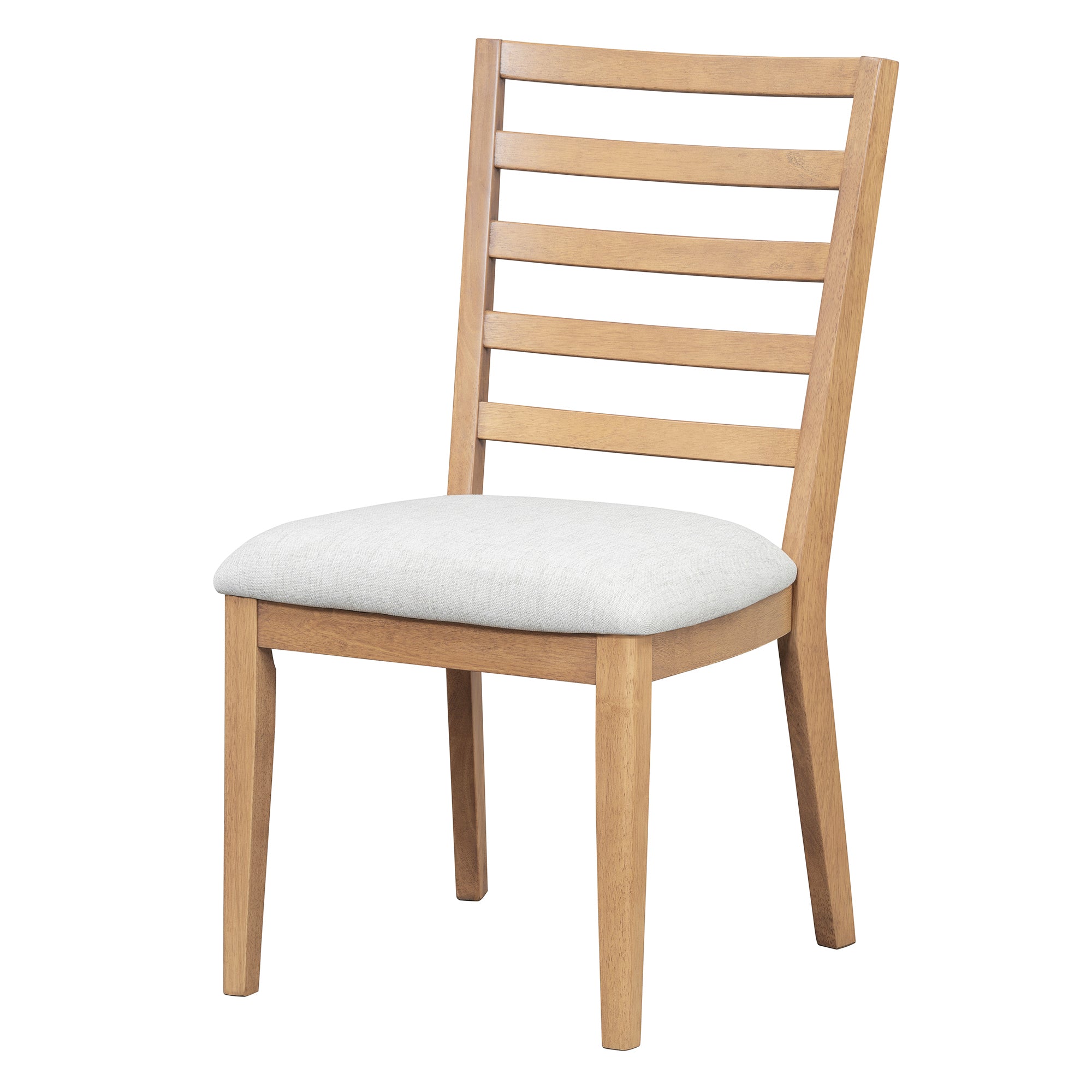 TREXM 5-Piece Retro Rustic Functional Dining Set Unique Geometric Design, 1 Extendable Table with a 16-inch Leaf and 4 Upholstered Chairs Ideal for Dining Room and Kitchen (Natural) - Abrihome