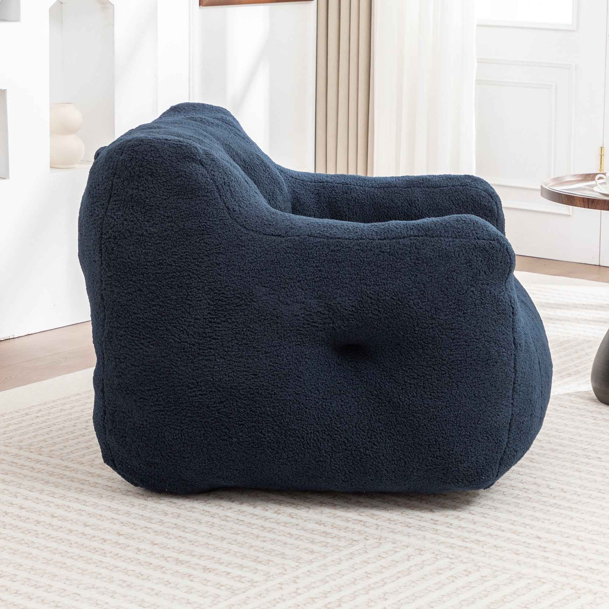 Bean Bag Chair, Bean Bag Sofa Chair with Armrests Stuffed High-Density Foam, Lazy Sofa Comfy Chairs BeanBag Chair for Adults in Living Room,Bedroom Reading