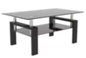 Tempered Black Glass Coffee Table, 2-Layers Tea Table