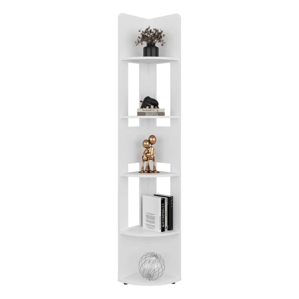 Iris Corner Bookcase, 5-Tier Shelving Unit