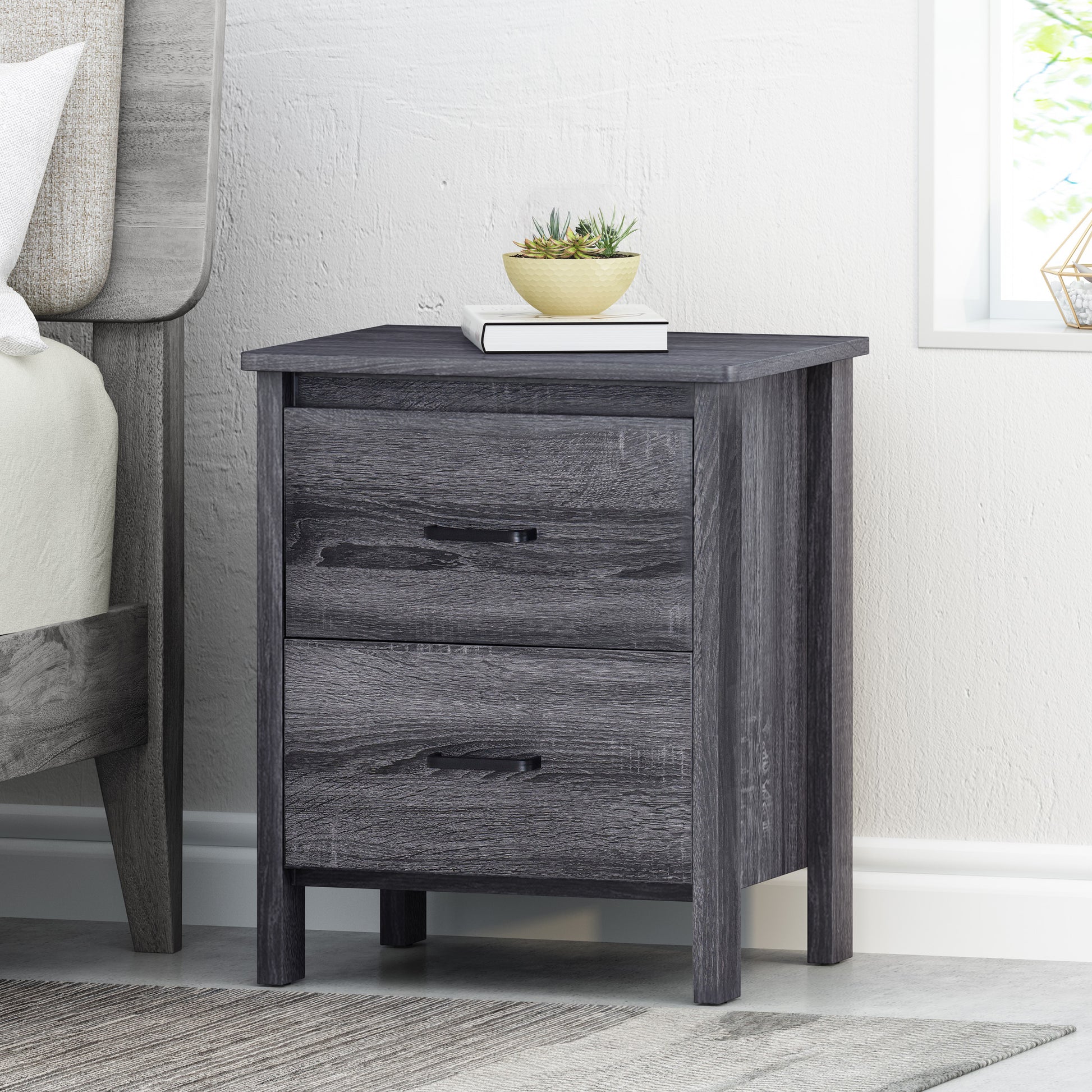 Toolless Assembly Nightstand - Abrihome