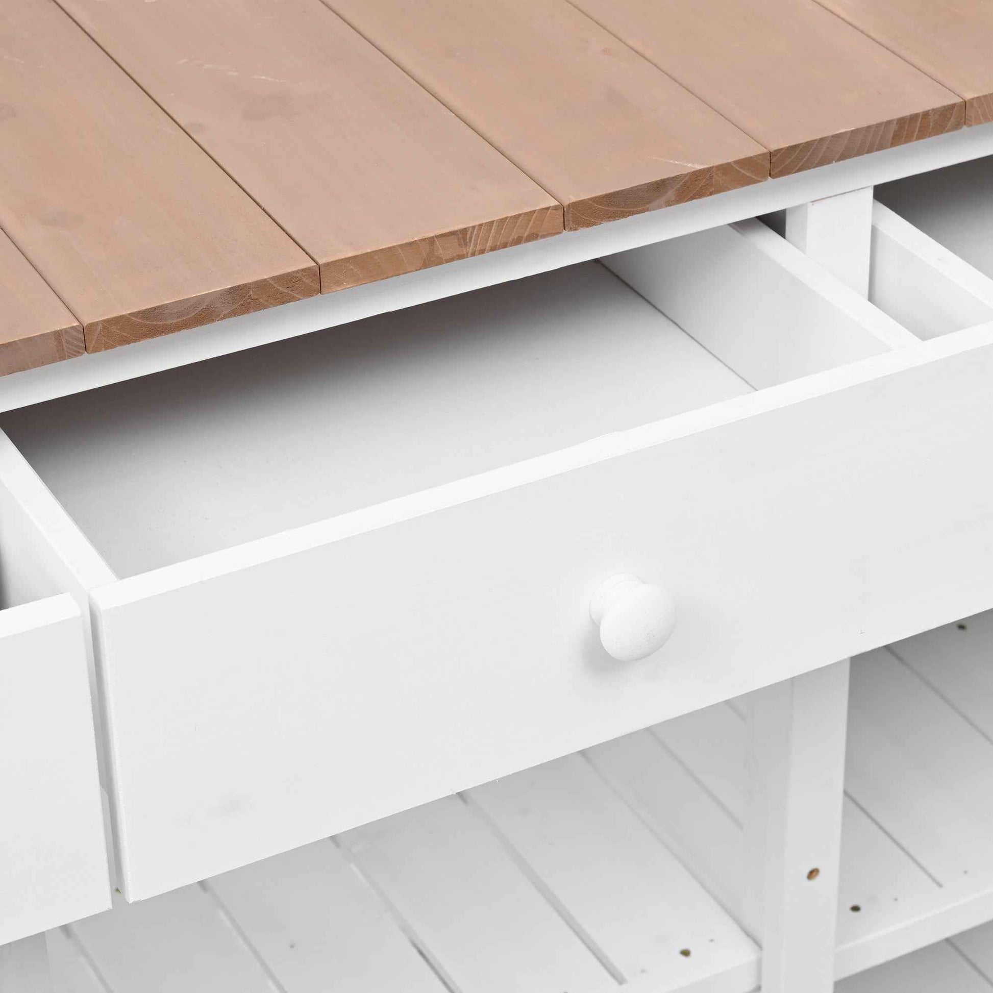 [Assembly Video Provided] TOPMAX 65.7'' H Tall Garden Potting Bench Table with Hutch,Patio Storage Workstation with 3 Shelves,6 Drawers,2 Bottom Cabinets&Side Hooks for Mudroom,Doorway, White