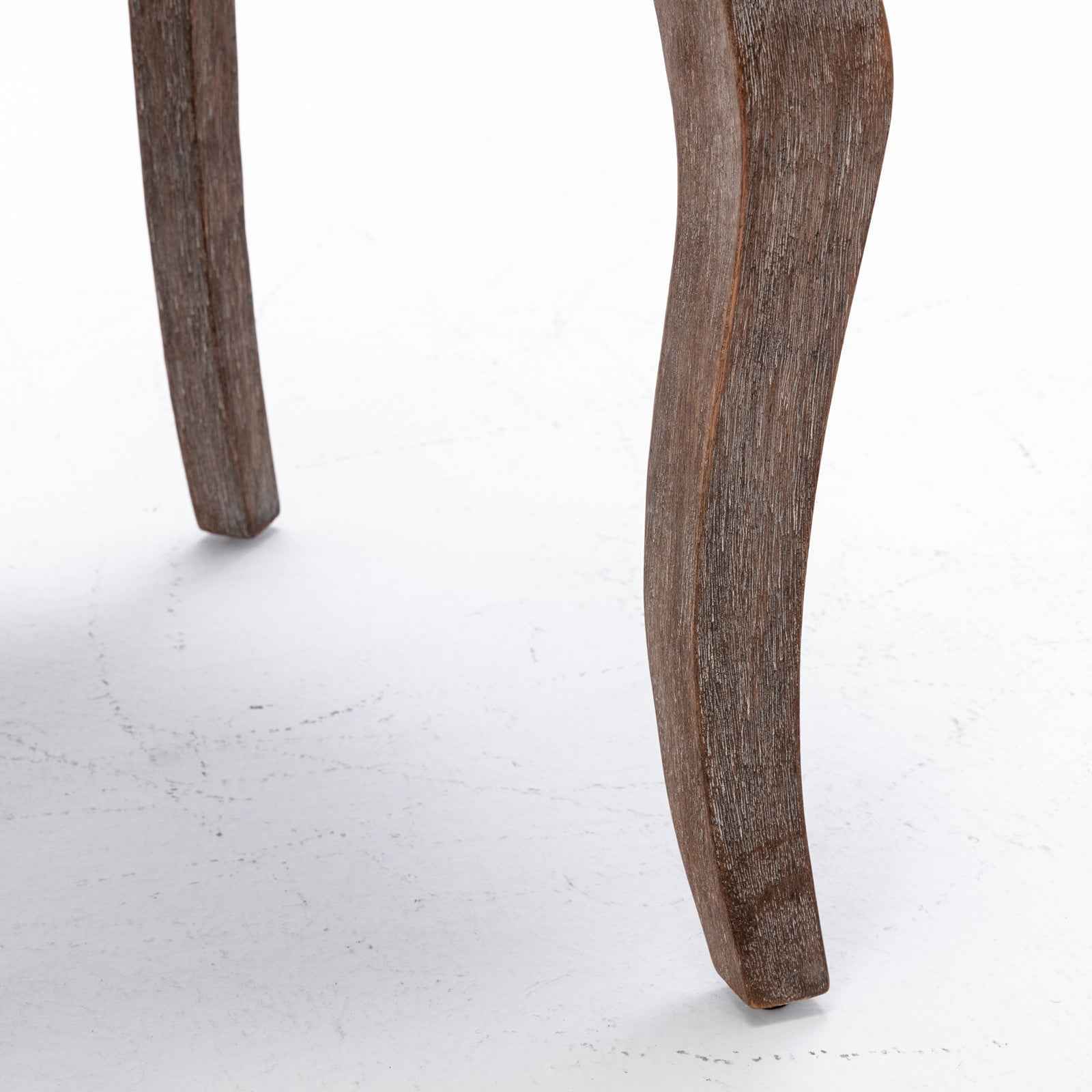 A&A Furniture,Ultra Side Dining Chair，Thickened fabric chairs with neutrally toned solid wood legs， Bronze nail head，Set of 2，Beige