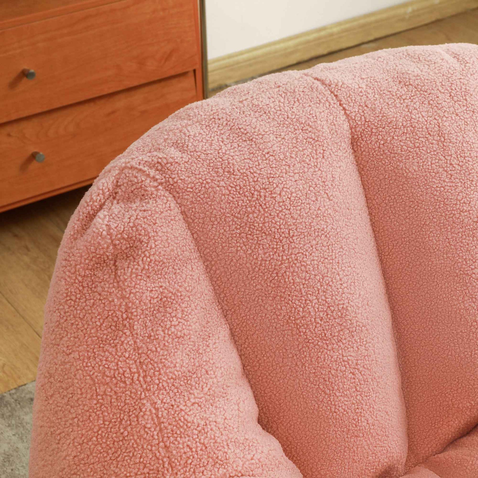 Comfy Bean Bag Chair with Memory Foam Filler – Tufted Soft Stuffed Bean Bag Sofa for Dorm, Apartment, or Living Room – Pink