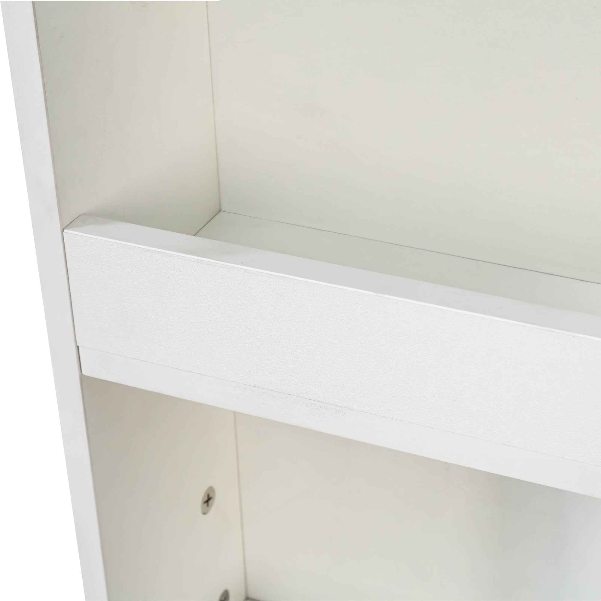 70.87' H Display Storage  Cabinet , 4-Tier Shelf, 3 Side Drawers & 4 small display shelves , Modern Wooden Tall Bookshelf Bookcase for Living Room Home Office