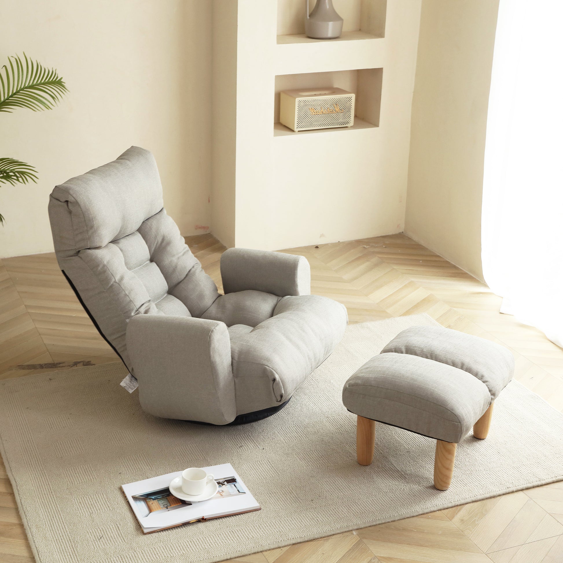 Adjustable head and waist, game chair, lounge chair in the living room, 360 degree rotatable sofa chair,Rotatable seat Leisure Chair deck chair,Leisure sofa and lounge chair combination - Abrihome
