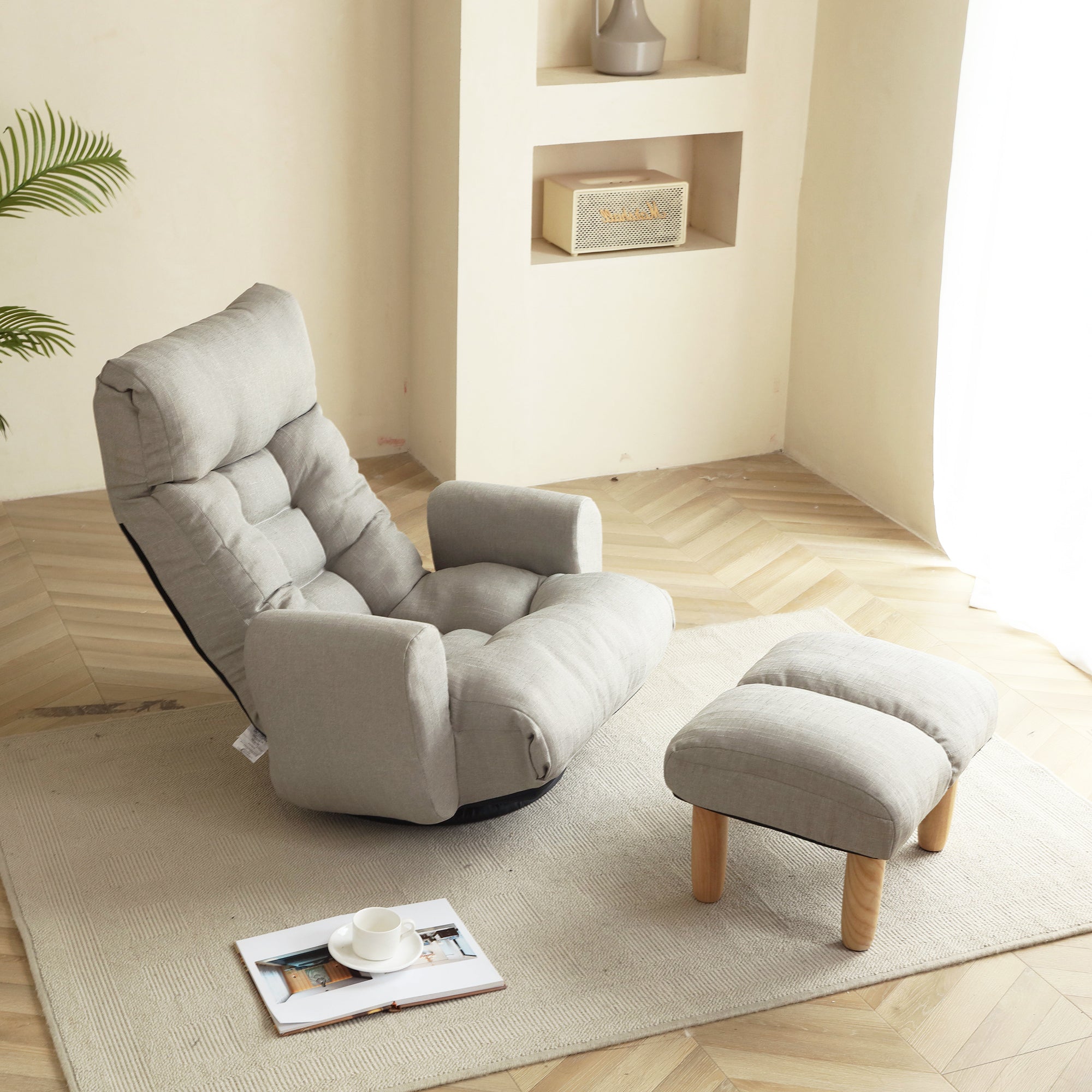 Adjustable head and waist, game chair, lounge chair in the living room, 360 degree rotatable sofa chair,Rotatable seat Leisure Chair deck chair,Leisure sofa and lounge chair combination - Abrihome