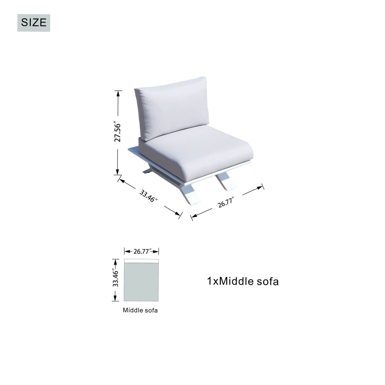 6 Seat Corner Sofa Set with TerraFlame Fire Pit Table(PAS-2323-WH+2170-BR) - Abrihome