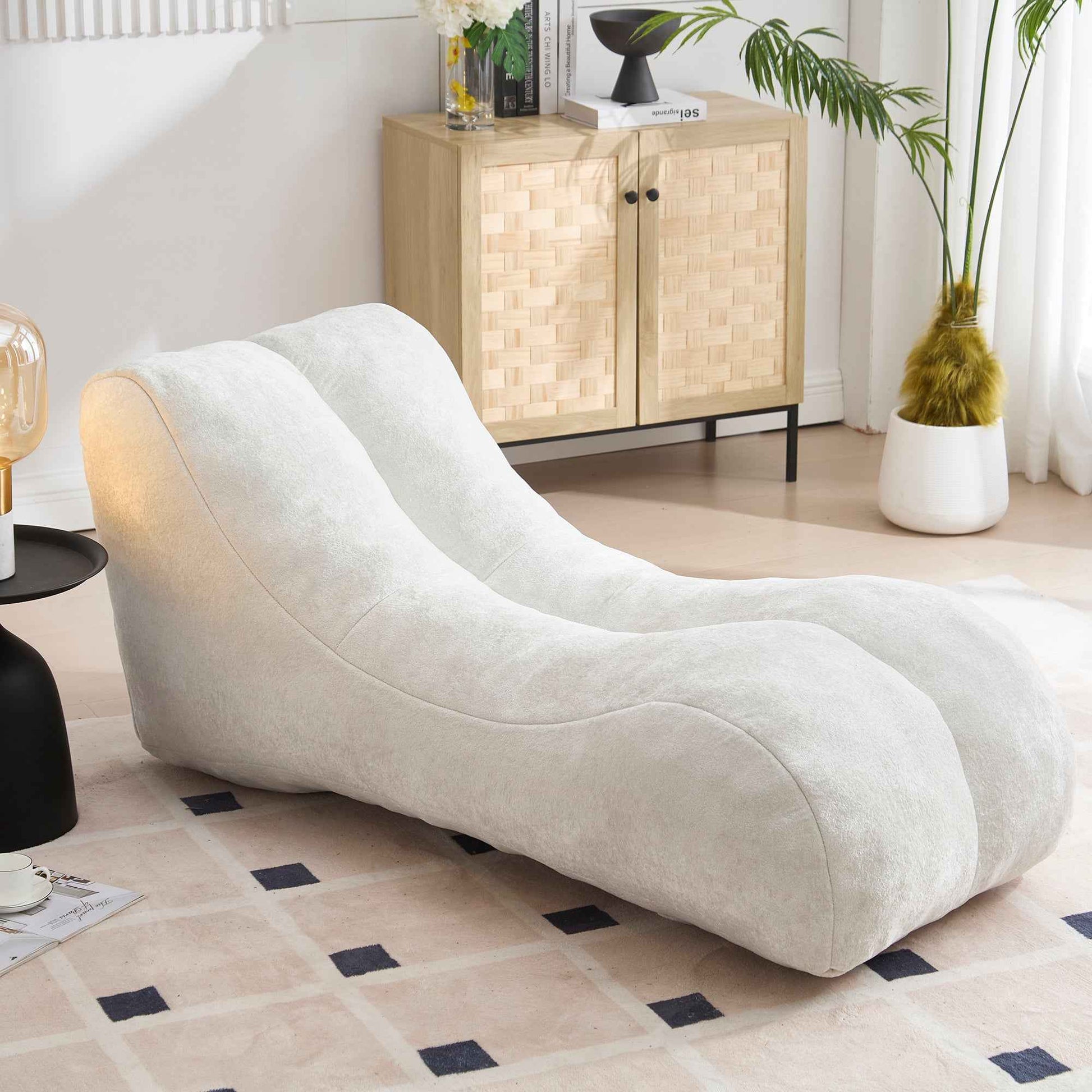 Creative Bean Bag Sofa Chair for Adults with High-Quality Sponge Filling and Polyester Fiber,59x30x23.6 inches