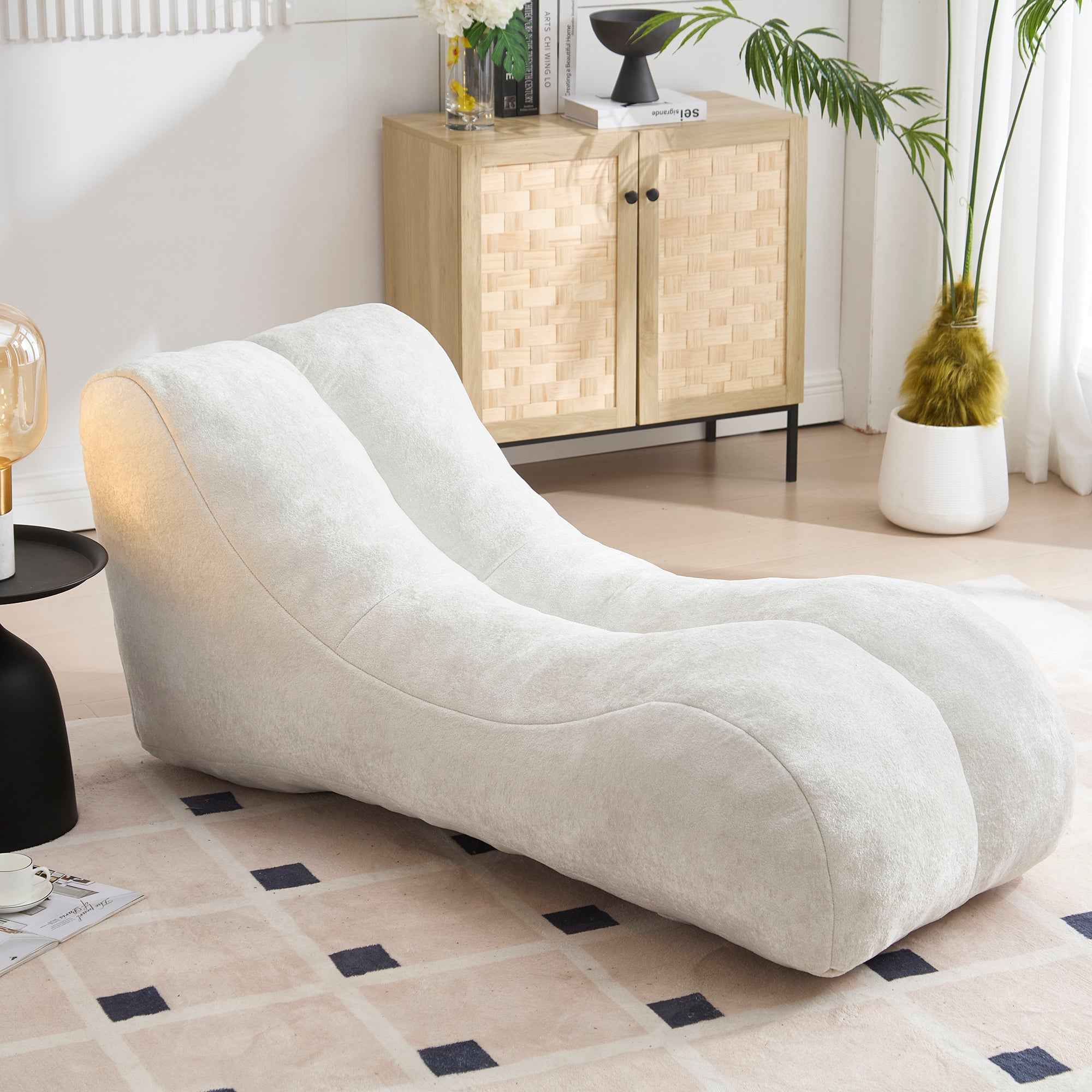 Creative Bean Bag Sofa Chair for Adults with High-Quality Sponge Filling and Polyester Fiber,59x30x23.6 inches