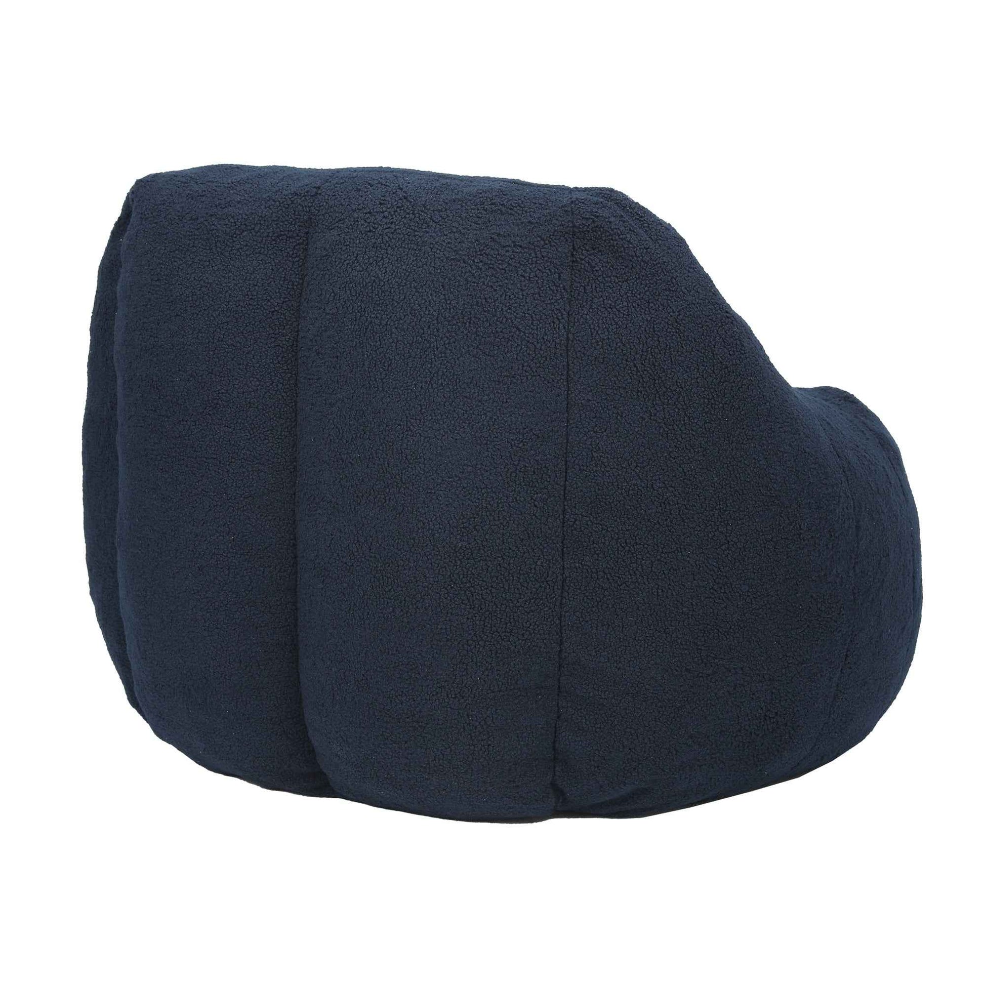 Comfy Bean Bag Chair with Memory Foam Filler – Tufted Soft Stuffed Bean Bag Sofa for Dorm, Apartment, or Living Room – Dark Blue