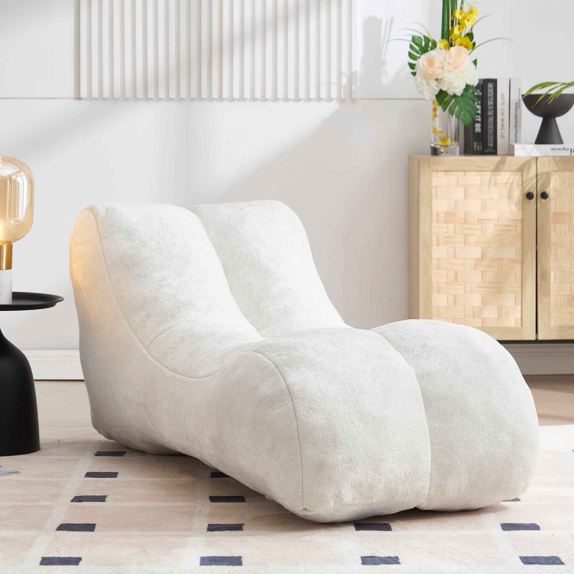 Creative Bean Bag Sofa Chair for Adults with High-Quality Sponge Filling and Polyester Fiber,59x30x23.6 inches