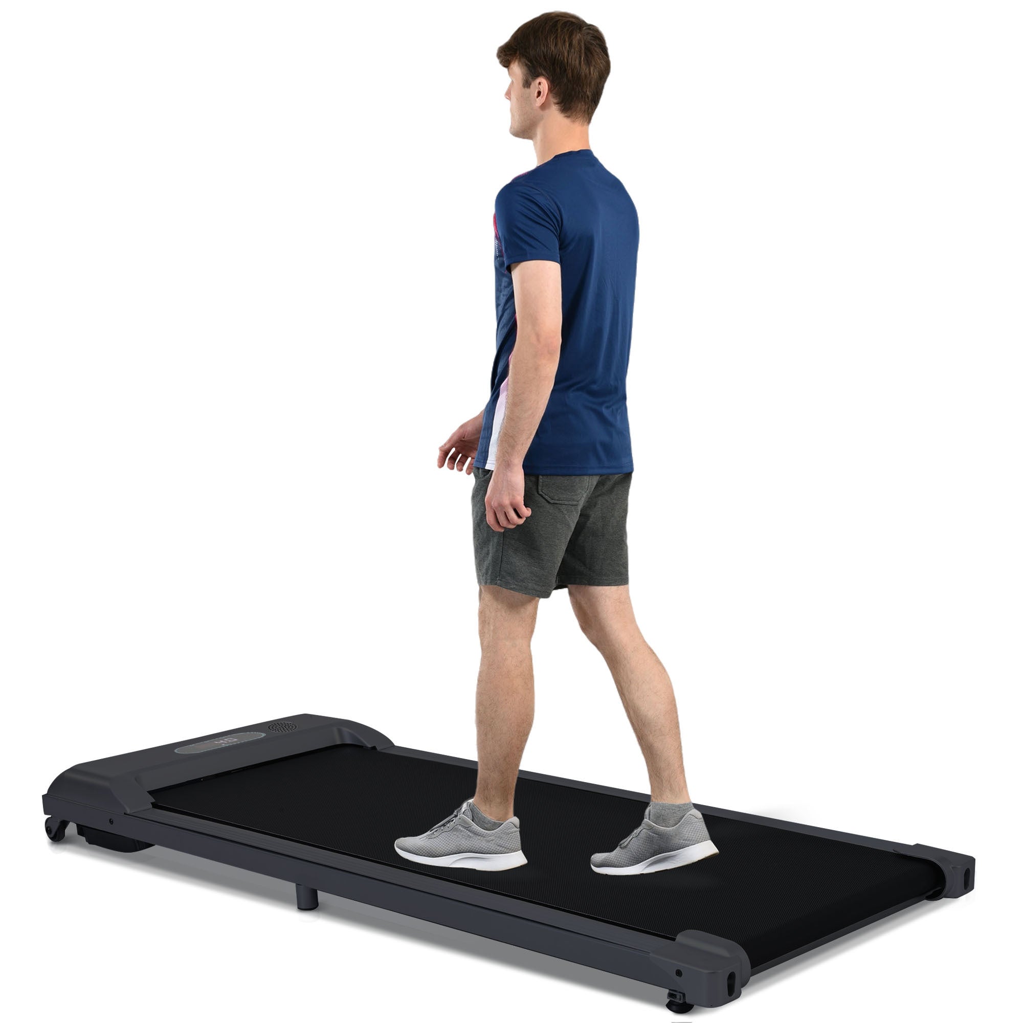 2 in 1 Under Desk Electric Treadmill 2.5HP, Remote Control, Display, Walking Jogging Running Machine Fitness Equipment for Home Gym Office