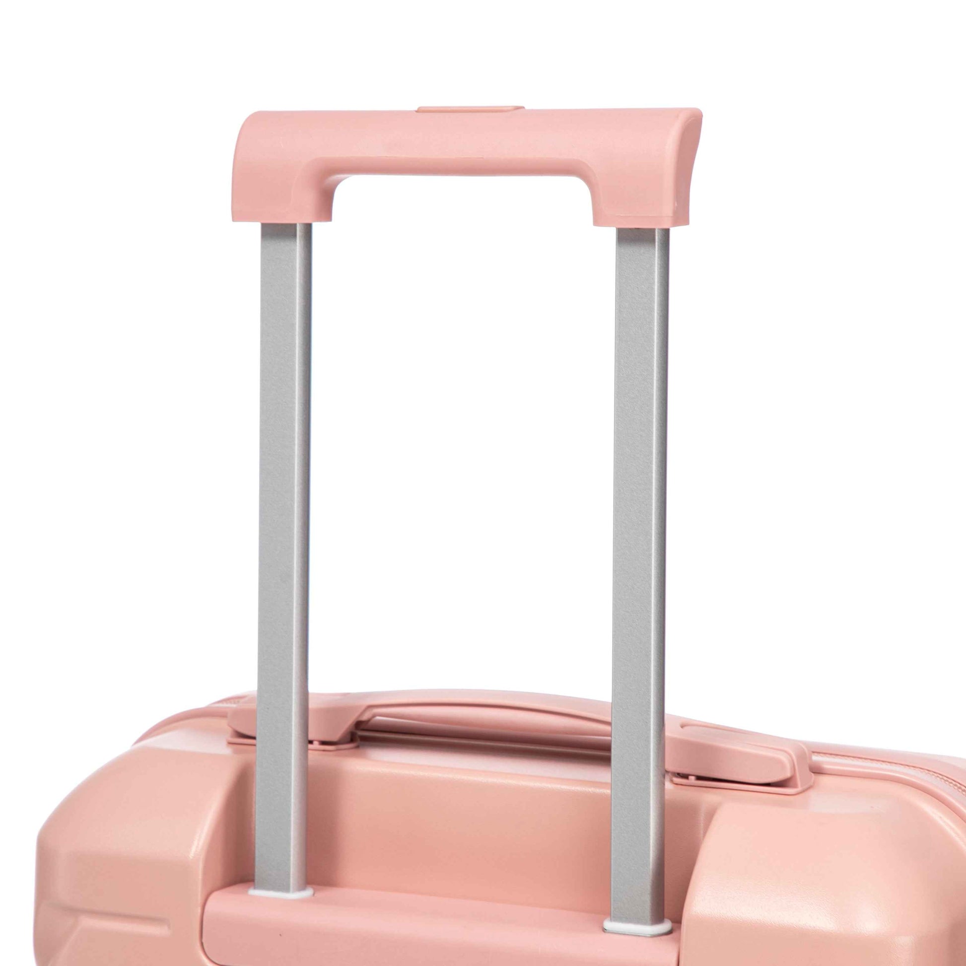14'/20' 2 pcs/set in ABS Spinner Wheel Luggage, with Combination Lock,14' Cosmetic Case (Pink)