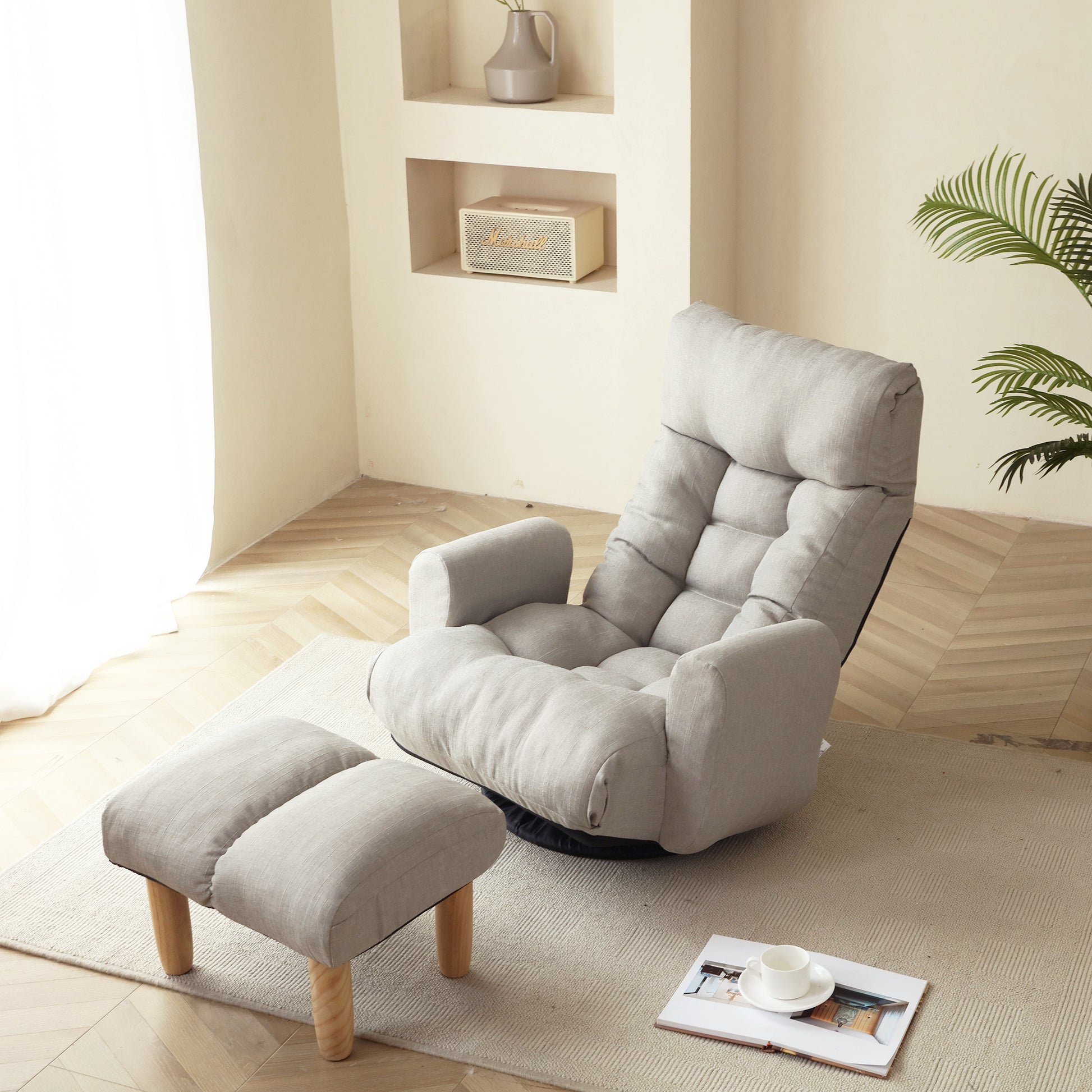 Adjustable head and waist, game chair, lounge chair in the living room, 360 degree rotatable sofa chair,Rotatable seat Leisure Chair deck chair,Leisure sofa and lounge chair combination - Abrihome