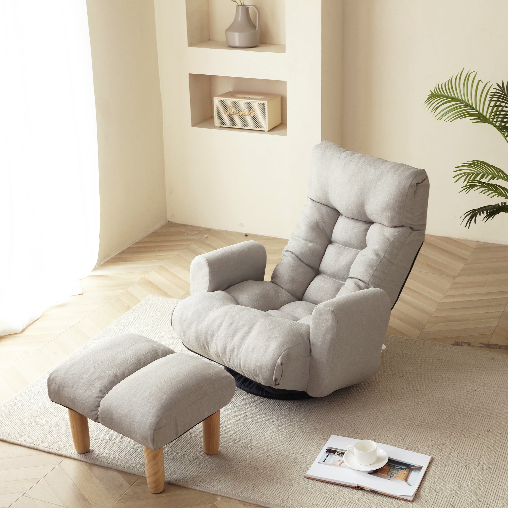 Adjustable head and waist, game chair, lounge chair in the living room, 360 degree rotatable sofa chair,Rotatable seat Leisure Chair deck chair,Leisure sofa and lounge chair combination - Abrihome