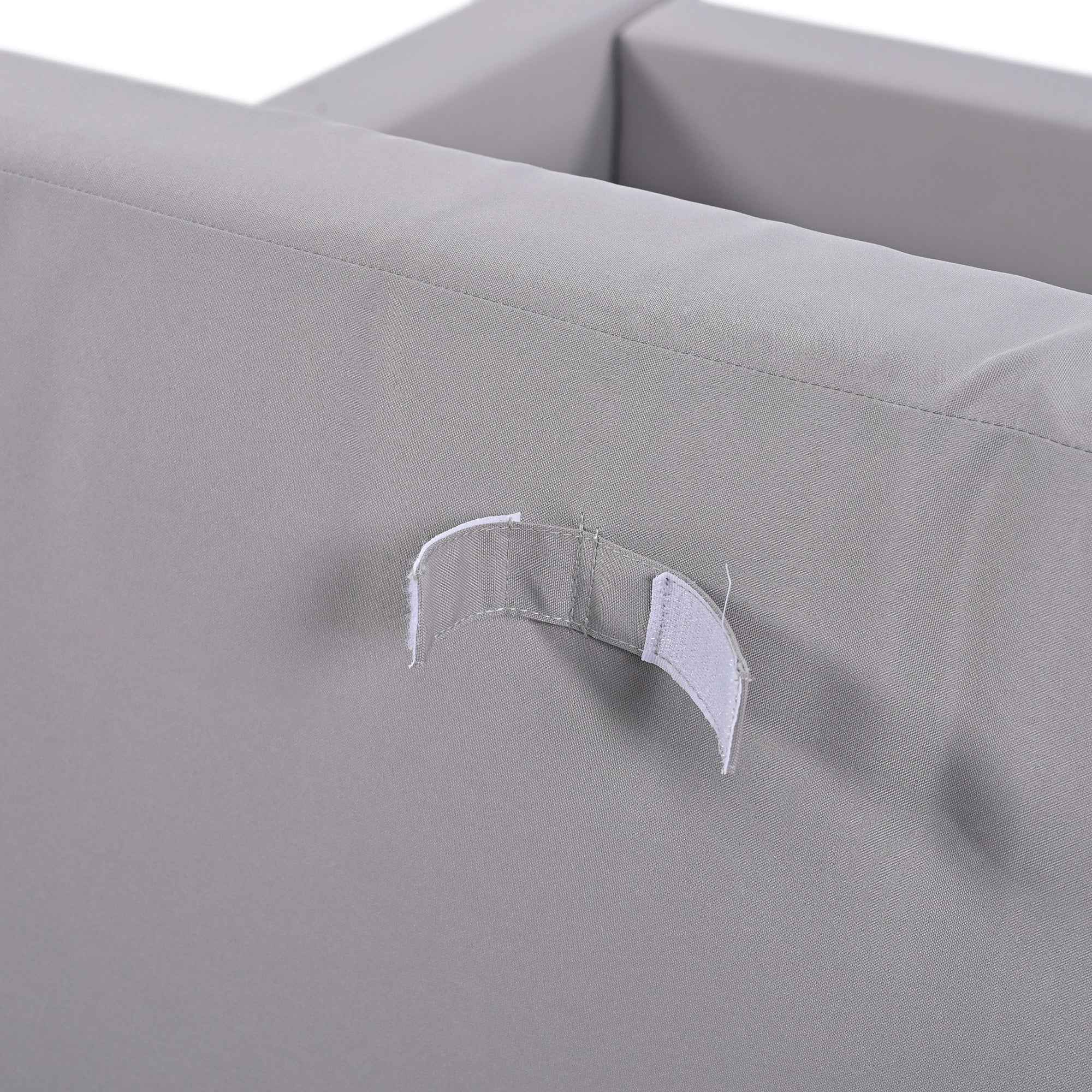 TOPMAX Modern Outdoor Daybed Patio Metal Daybed with Wood Topped Side Spaces for Drinks, 2 in 1 Padded Chaise Lounges for Poolside, Balcony, Deck, Gray