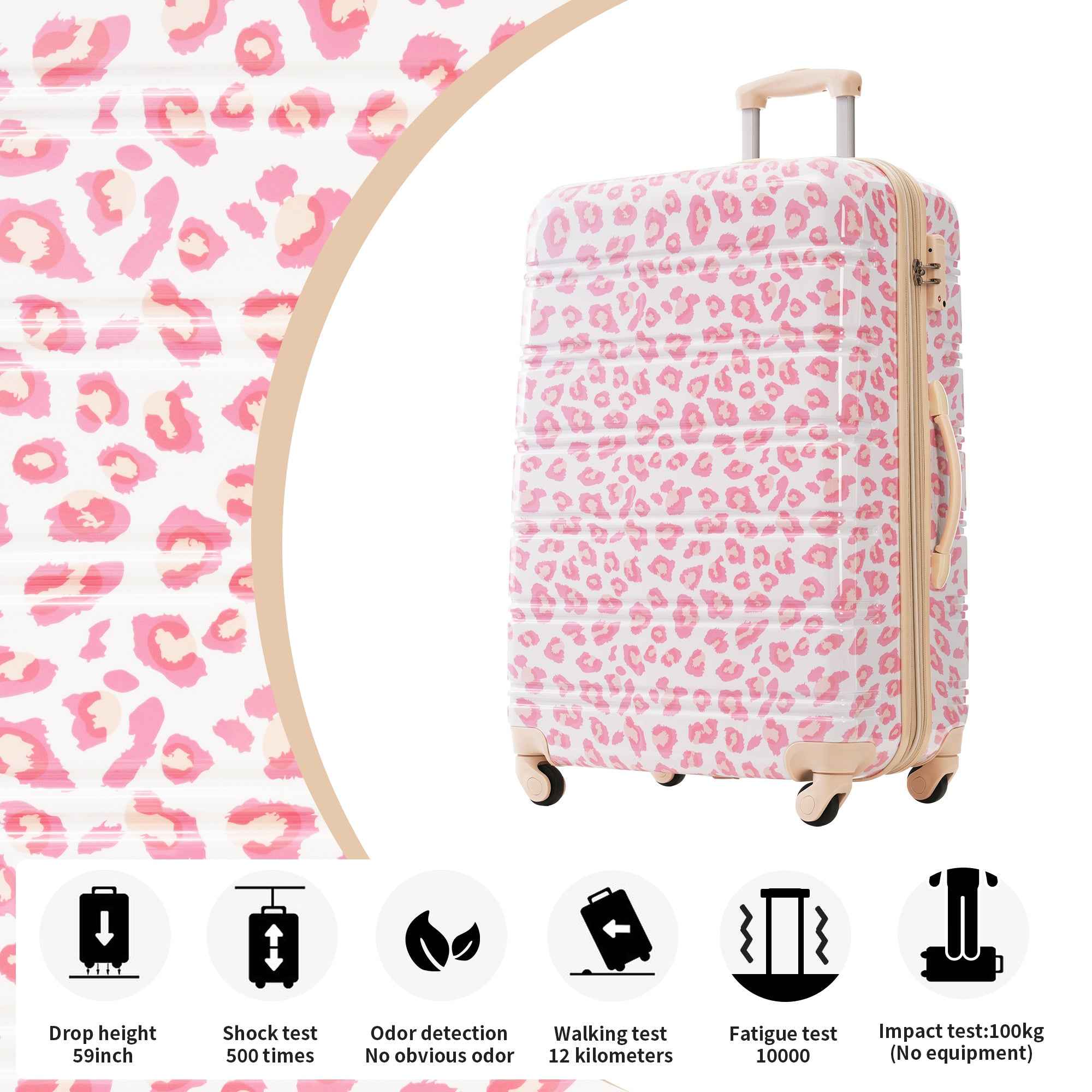 Hardshell Luggage Sets 3 pcs Spinner Suitcase with TSA Lock Lightweight-20'+24'+28' Luggages