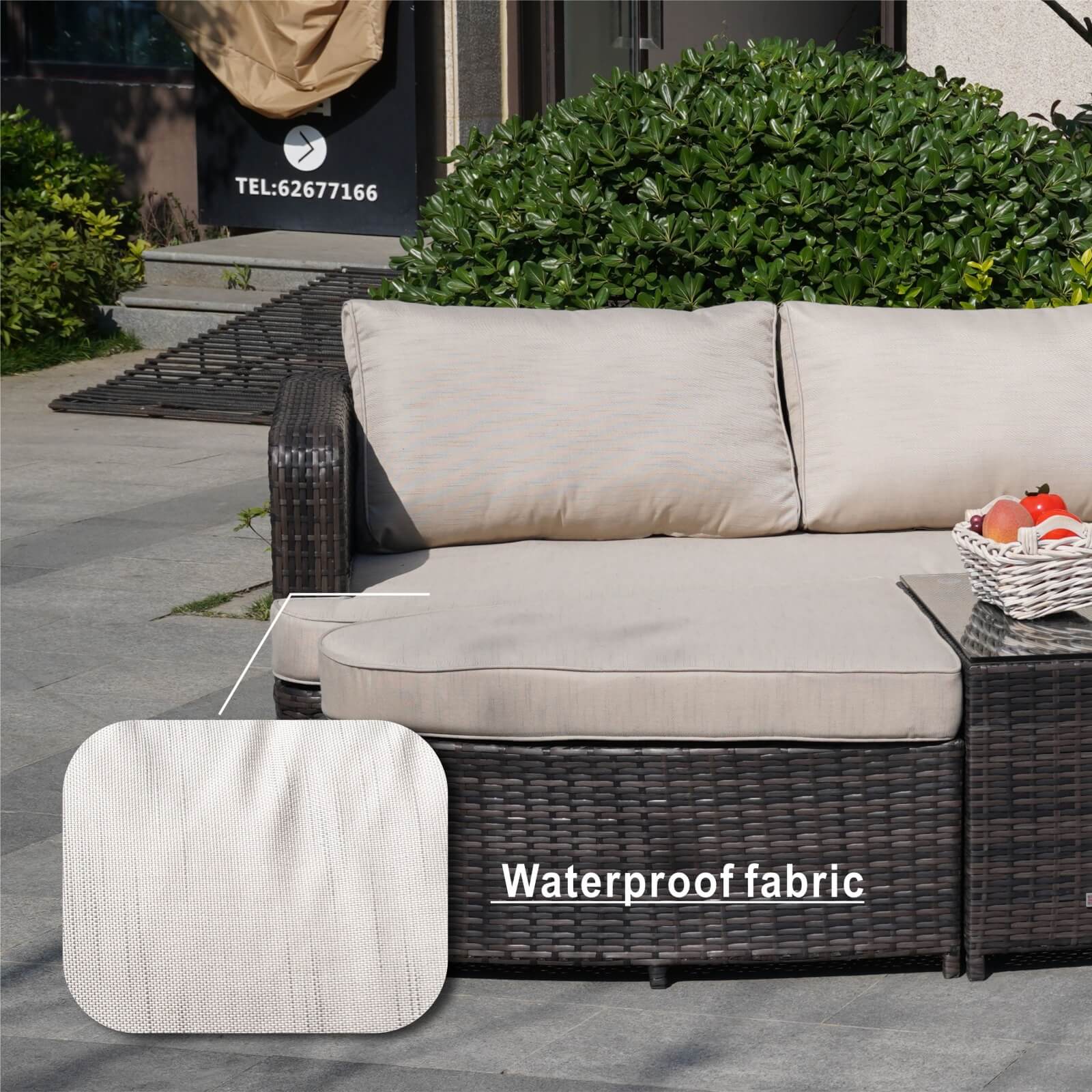 Luxury Outdoor Daybed with Cushions (PAL-1202) - Abrihome