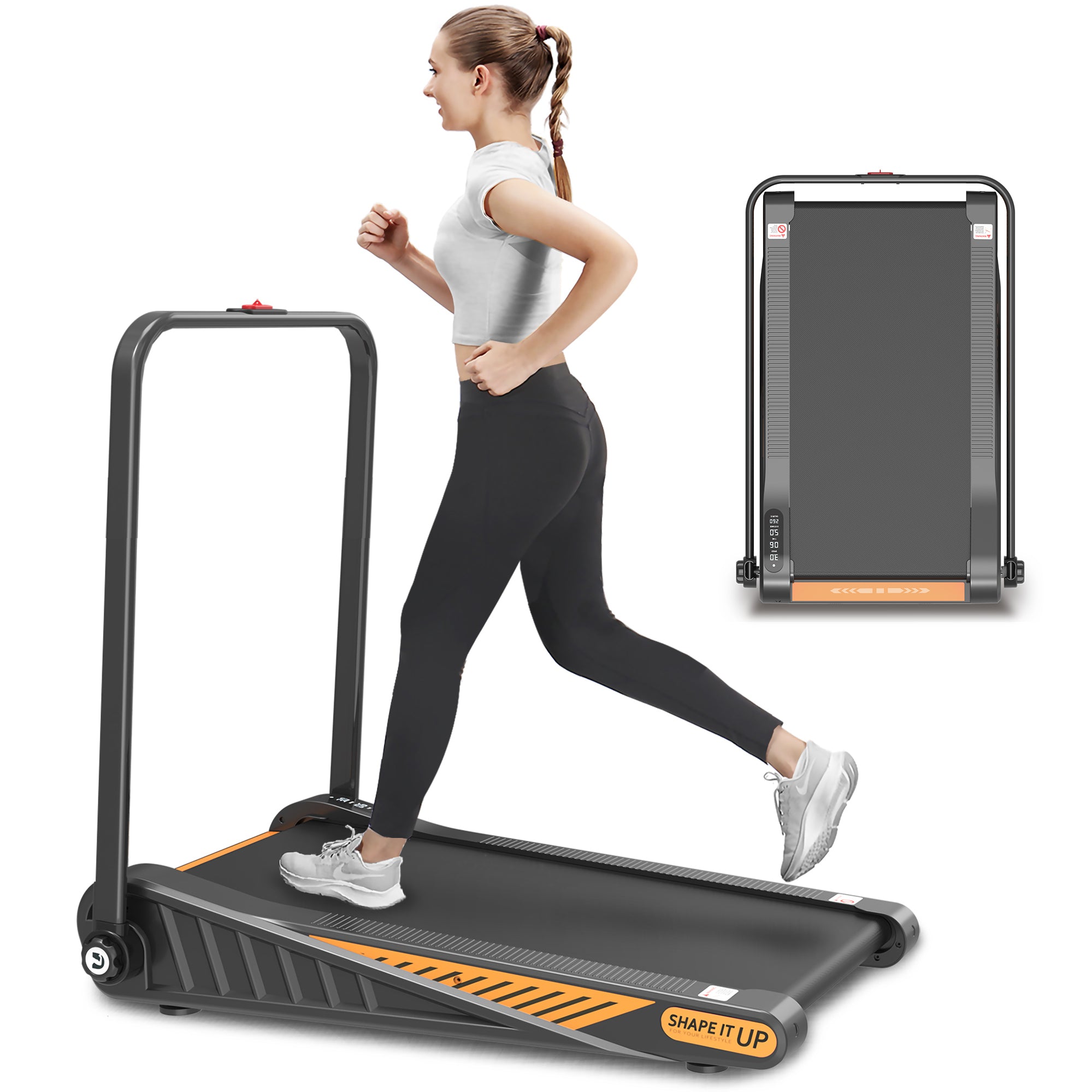 Under Desk Walking Pad, Treadmill 8% Incline 2.5HP 280LBS with Remote Control