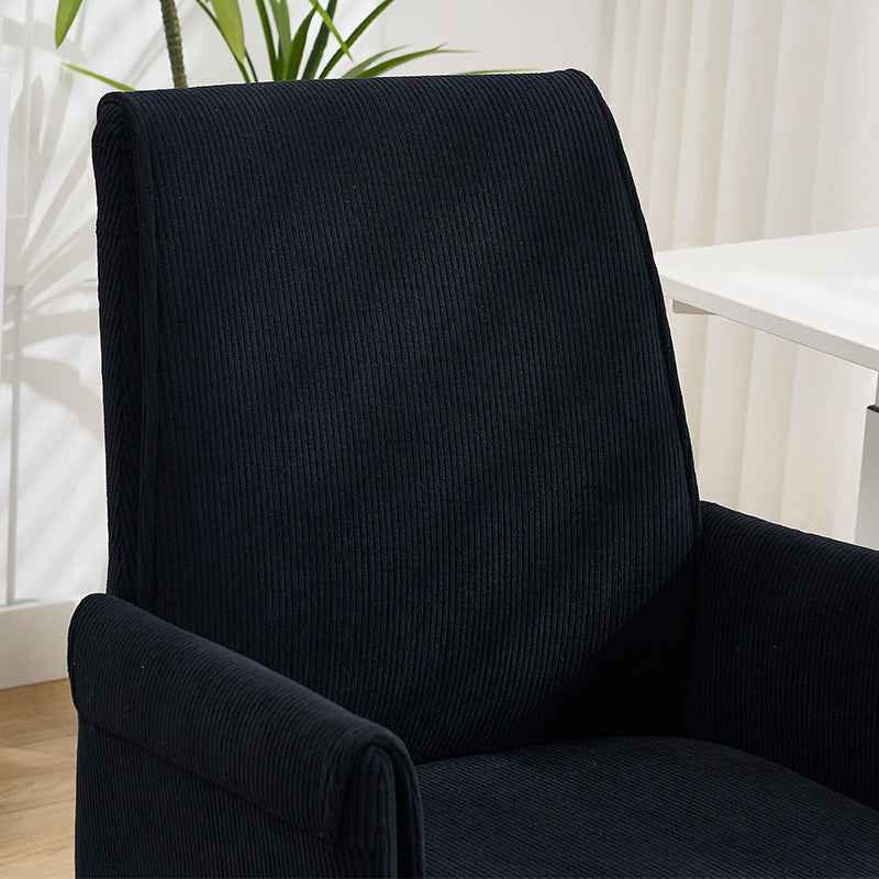 Mid-back liftable office chair, striped fabric, and ergonomically designed, is an excellent choice for working, studying or relaxing. The mid-back design provides a better sitting experience.Black