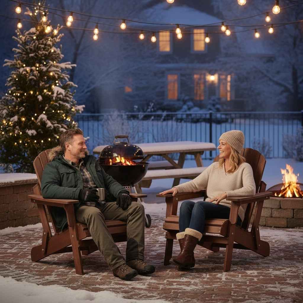 Oversize Wooden Outdoor Folding Adirondack Chair with Pre-Assembled BackRest & SeatBoard, Wood Patio Chair for Garden Backyard Porch Pool Deck Firepit