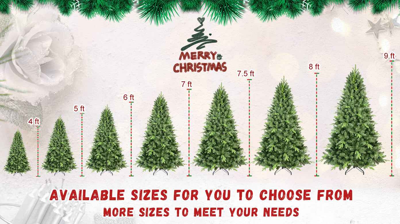 4FT Classic Christmas Tree with 636 PE+PVC Tips – Realistic Hinged Branches, Easy Assembly, Stable Metal Stand, Full Natural Look for Holiday Decorating