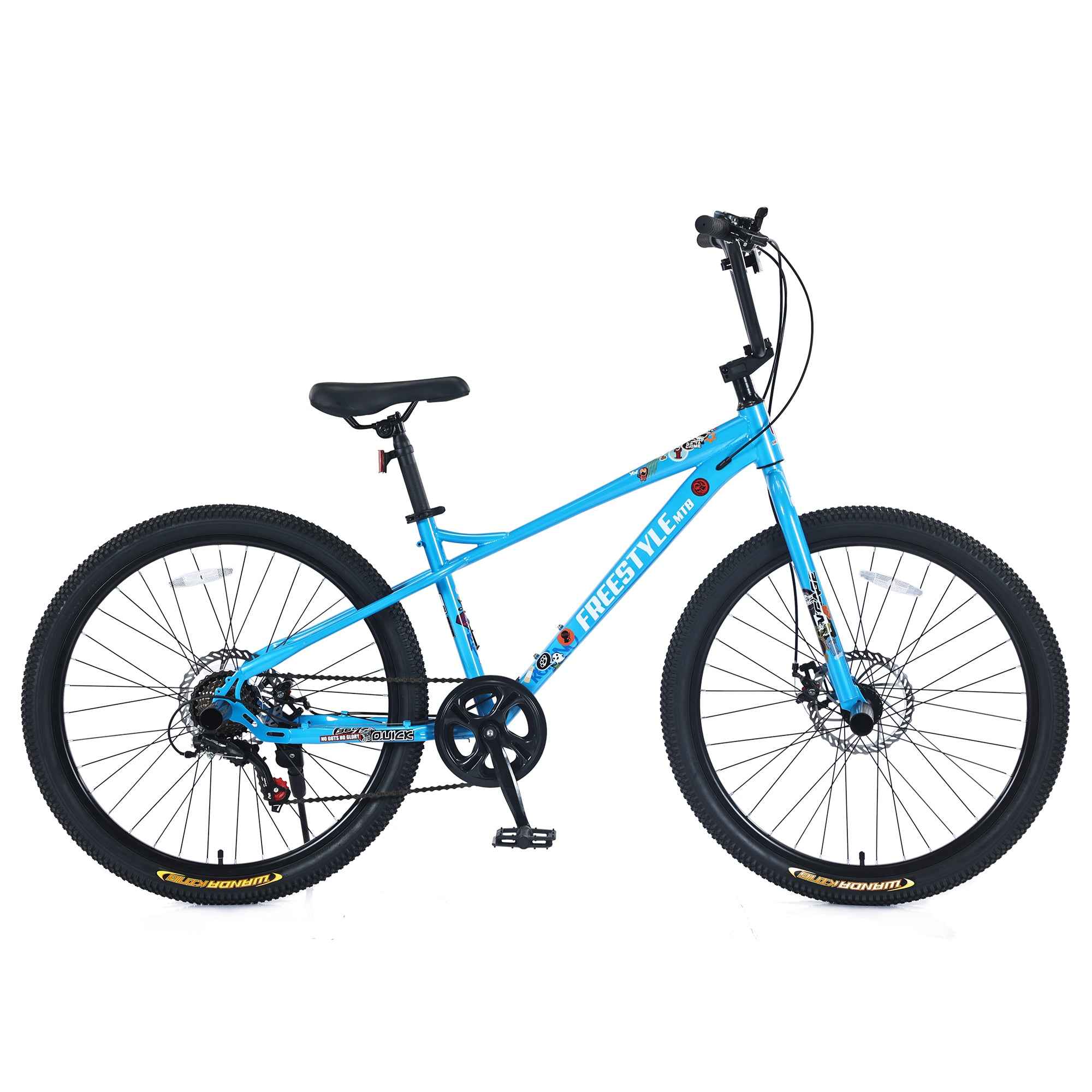 Freestyle Kids Bike Double Disc Brakes 26 Inch Children's Bicycle for Boys Girls Age 12+ Years