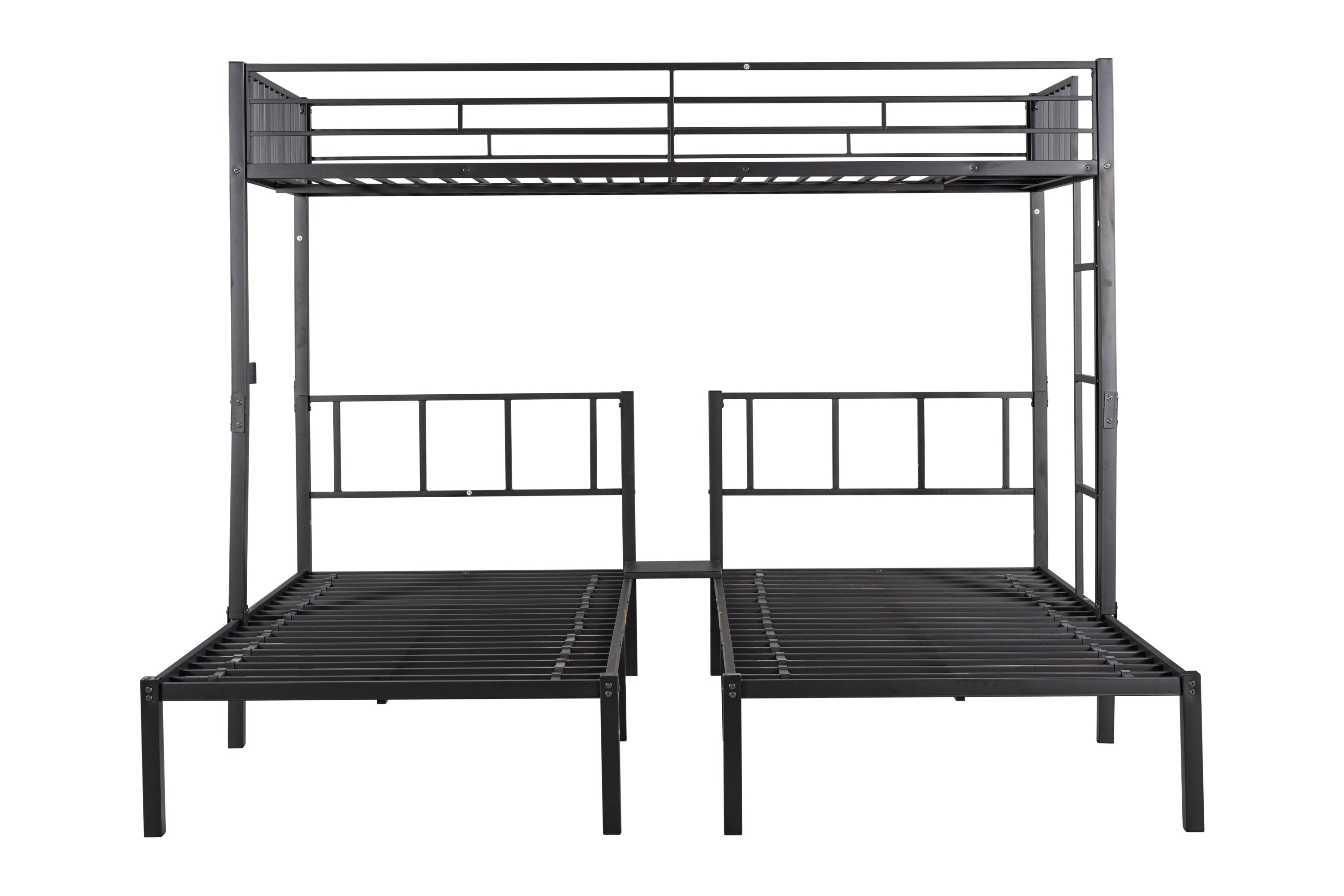 Metal Triple Twin Bunk Bed/ Can Be Separated into 3 Twin Beds/ Sturdy Metal/ Noise Reduced/ Bunk Bed for Three/ Safety Guardrail/ CPC Certified/ No Box Spring Needed