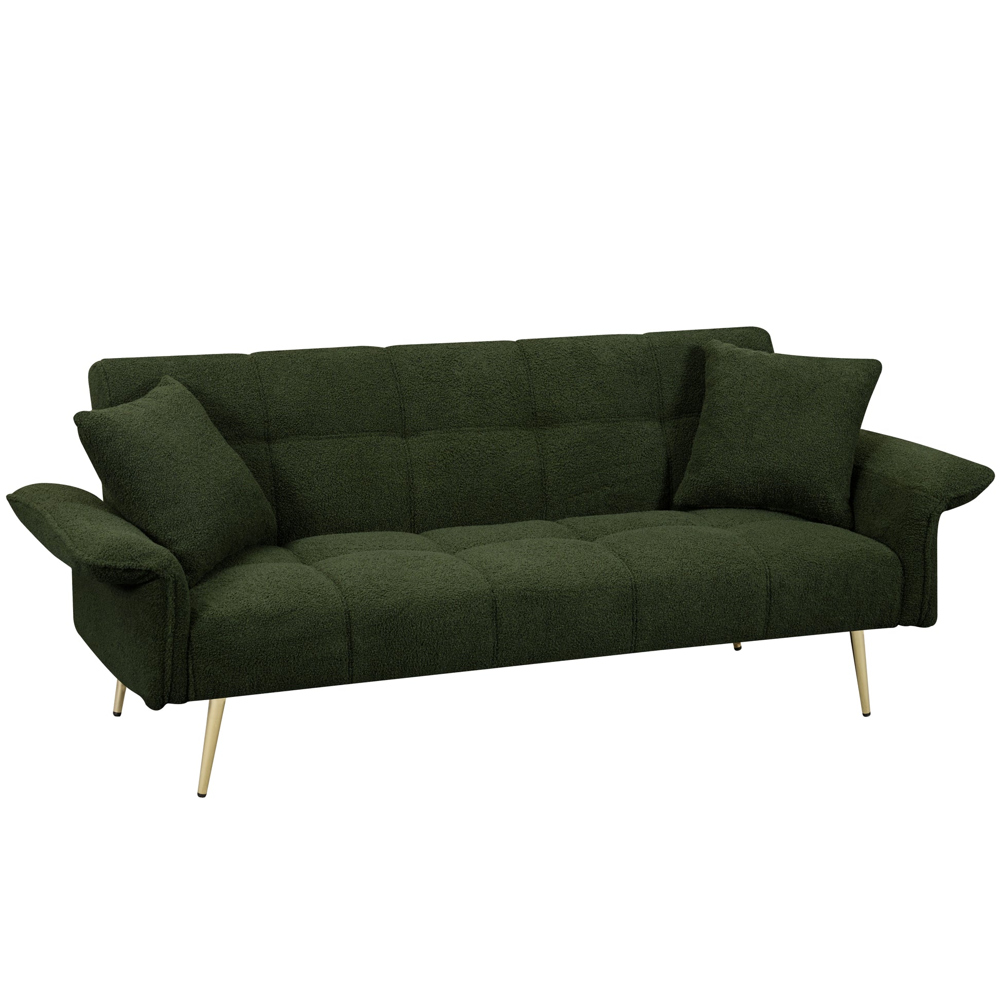 70.1 'futon sofa bed, convertible double sofa bed with folding armrests for living rooms and small Spaces - Abrihome